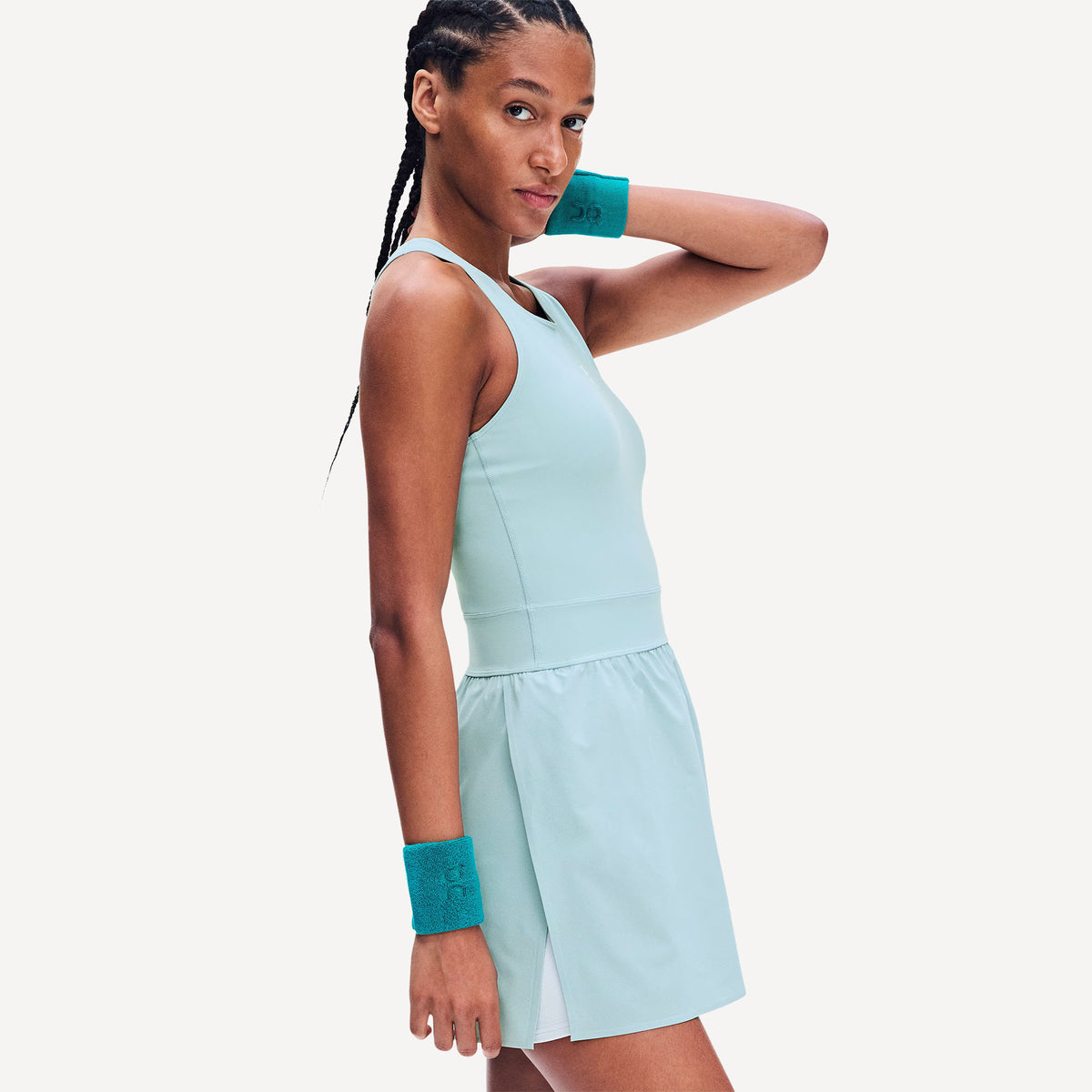 On Court Women's Split Tennis Dress - Blue (2)