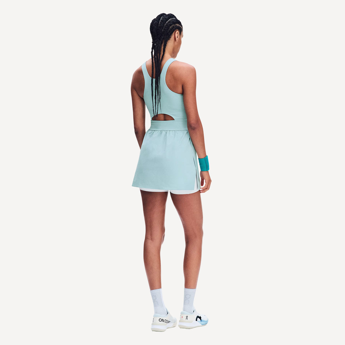 On Court Women's Split Tennis Dress - Blue (3)