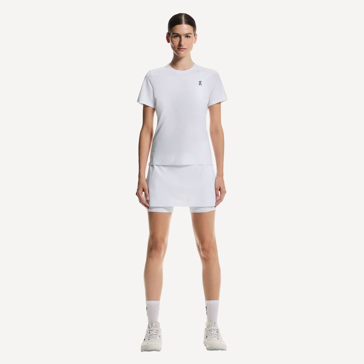 On Court Women's Split Tennis Skirt - White (1)