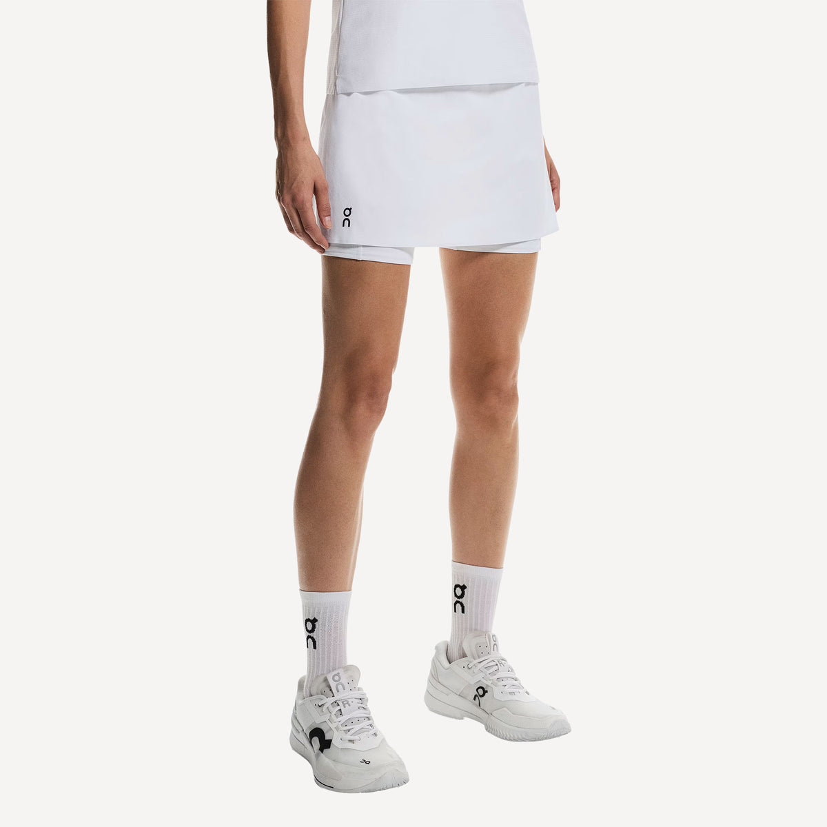On Court Women's Split Tennis Skirt - White (3)
