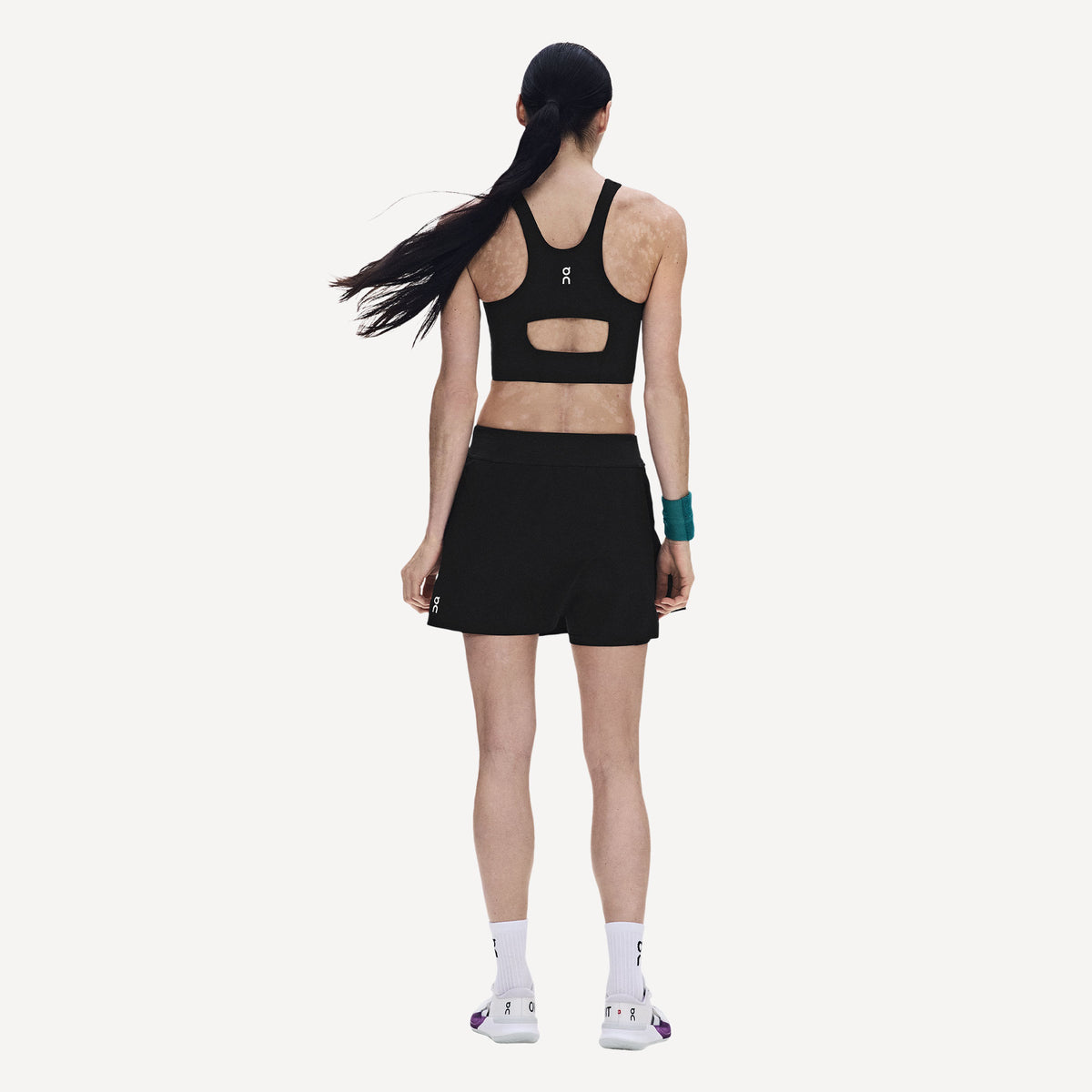On Court Women's Split Tennis Skirt - Black (3)