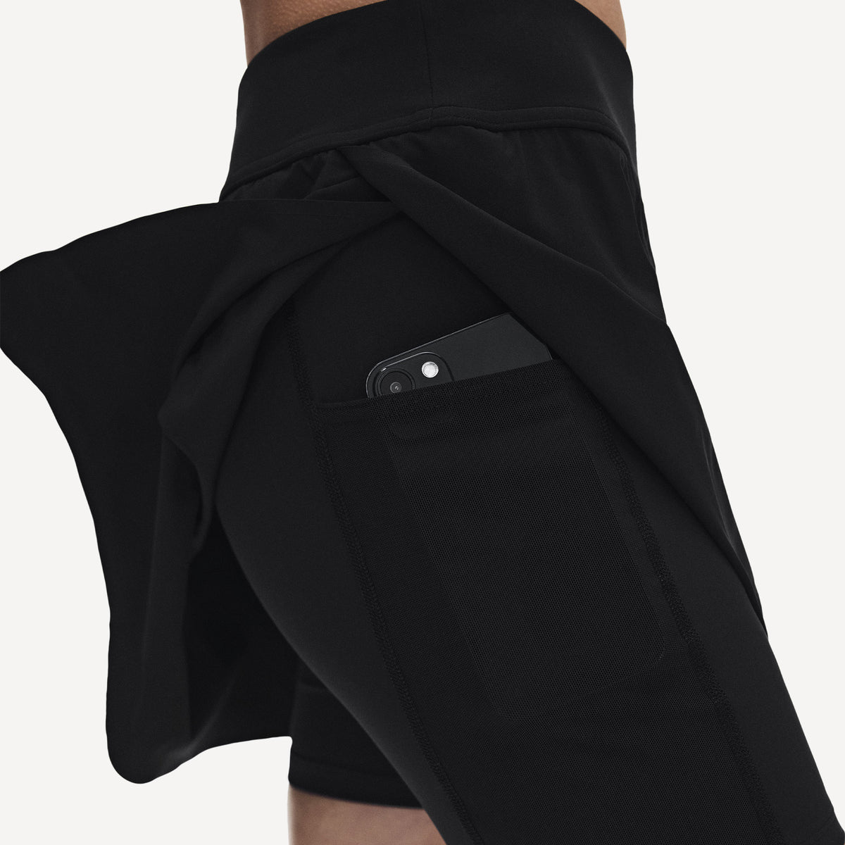 On Court Women's Split Tennis Skirt - Black (6)