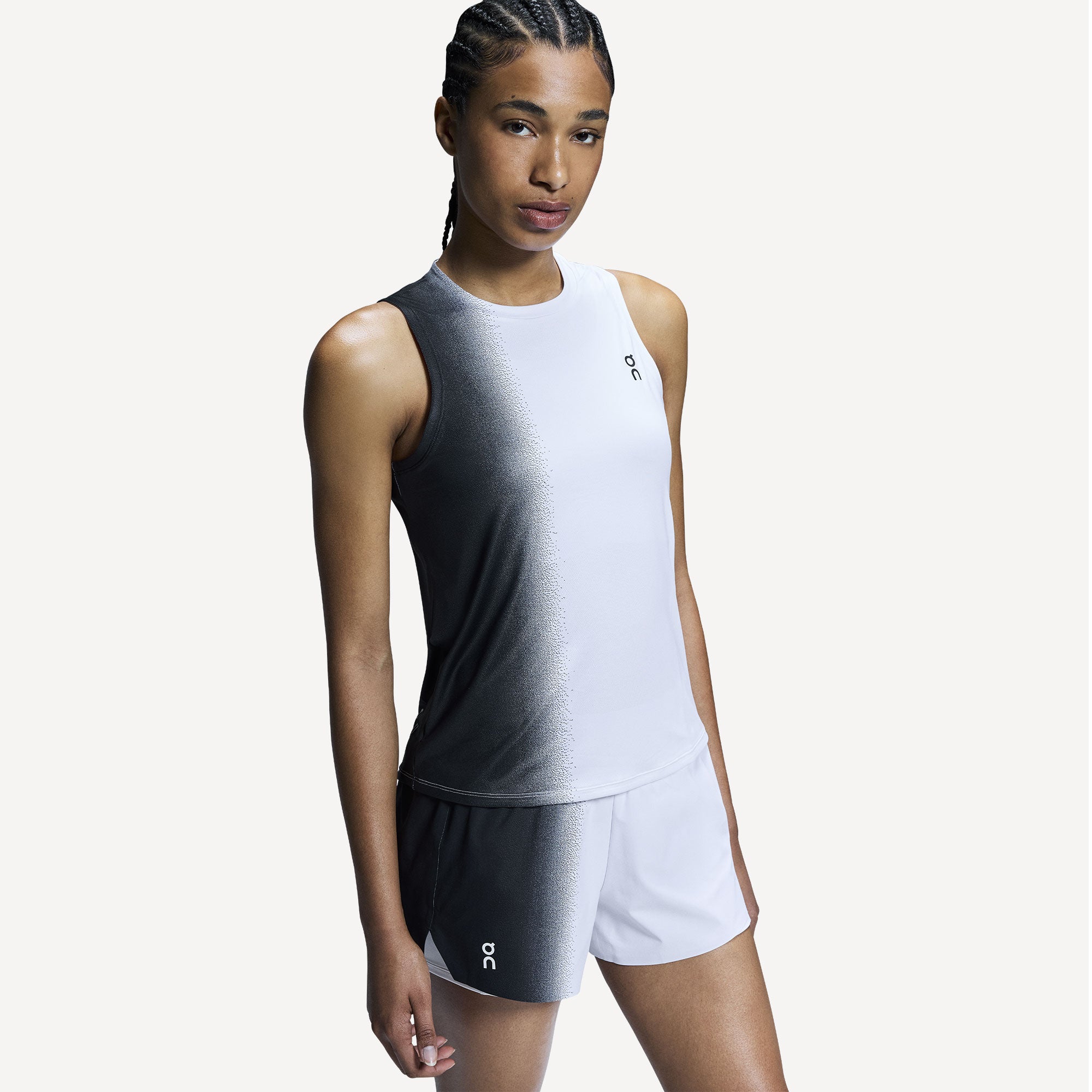 On Court Women's Tennis Tank - Black/White (5)