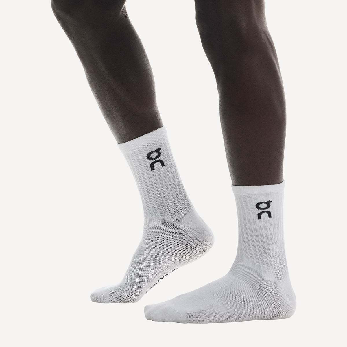 On Logo Sock High 3-Pack - White (2)