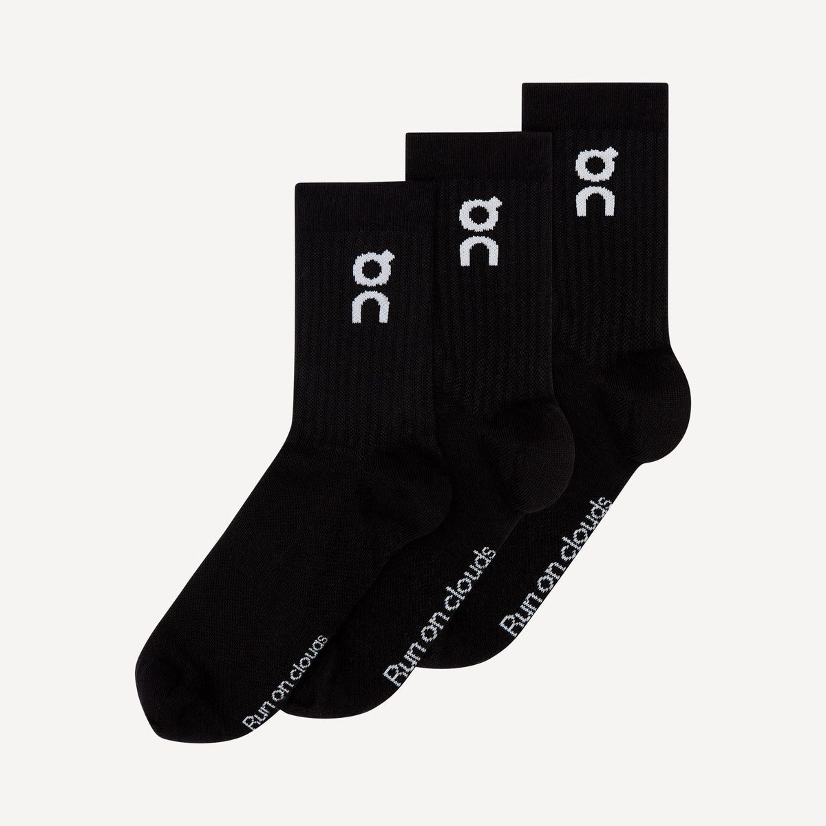 On Logo Sock High 3-Pack - Black (1)