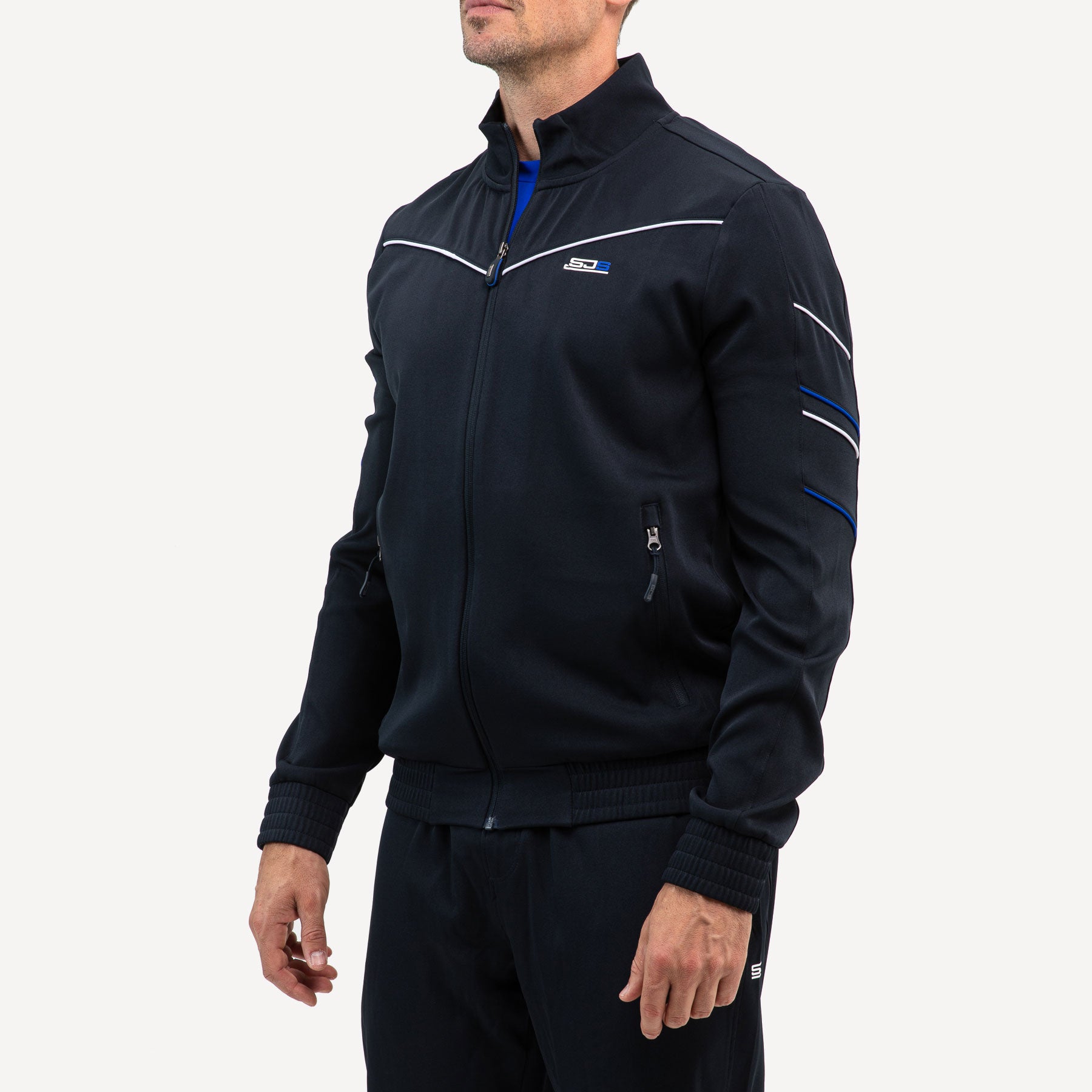 Sjeng Sports Alistar Men's Woven Tennis Jacket - Dark Blue (1)