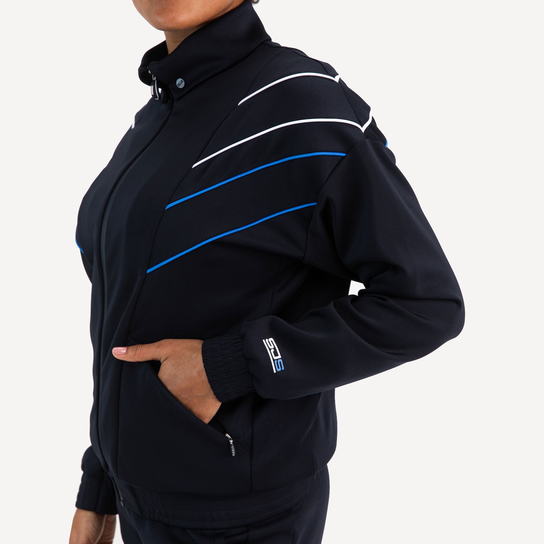 Sjeng Sports Ana Women's Tennis Jacket- Dark Blue (3)