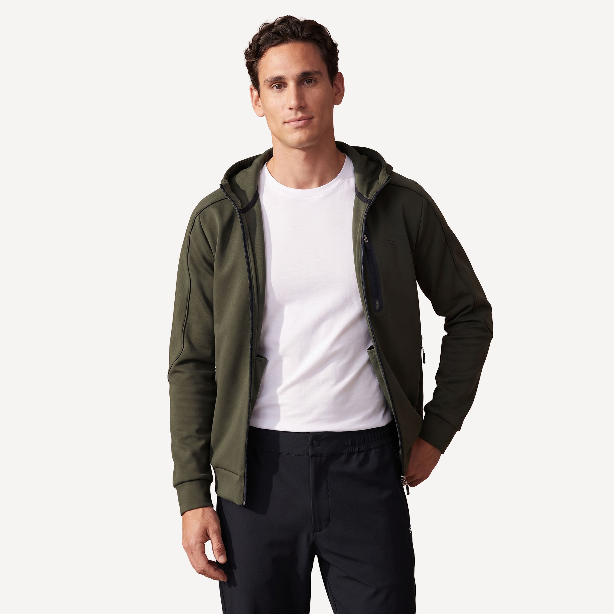 Sjeng Sports Arno Men's Hooded Tennis Jacket - Green (1)