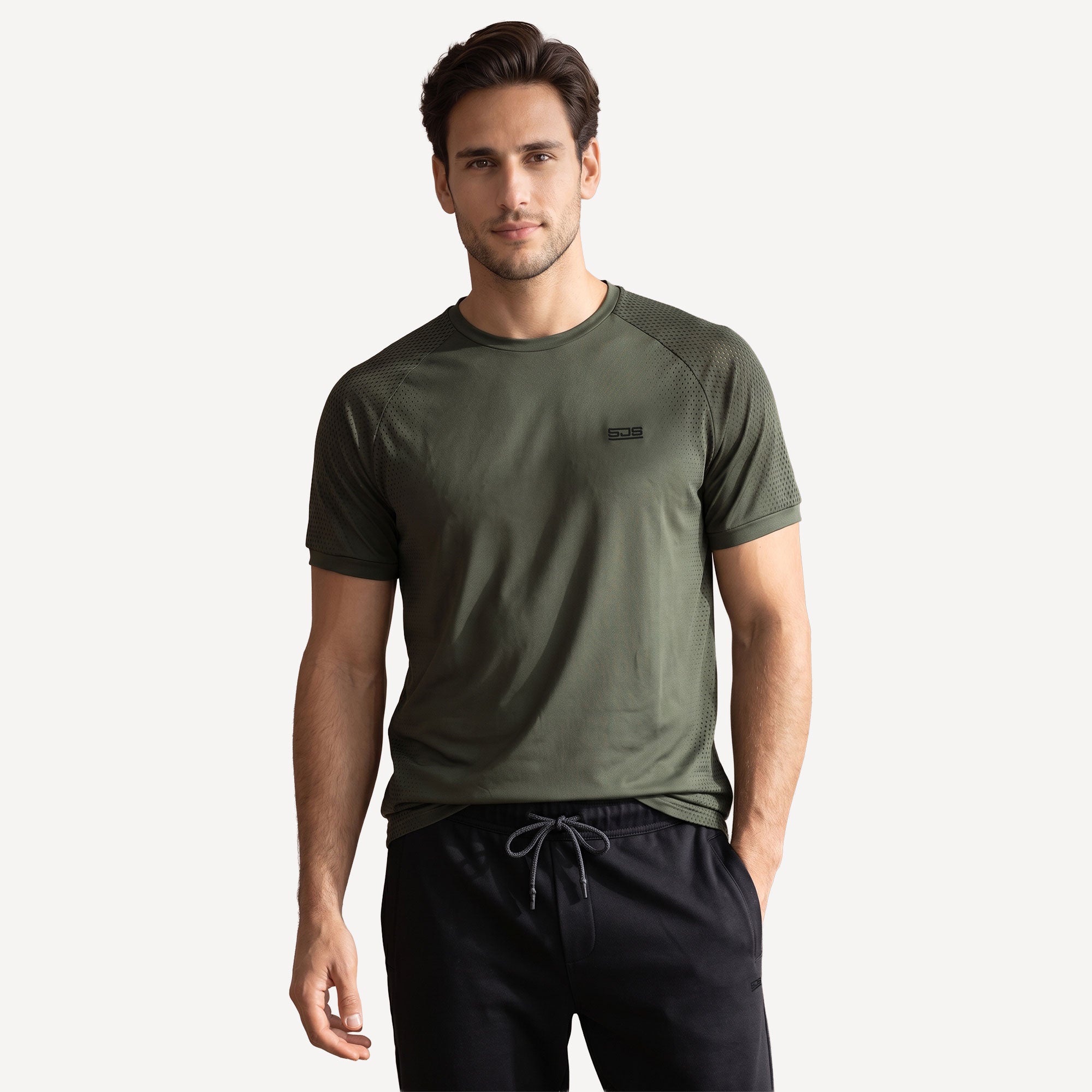Sjeng Sports Bas Men's Tennis Shirt - Green (1)