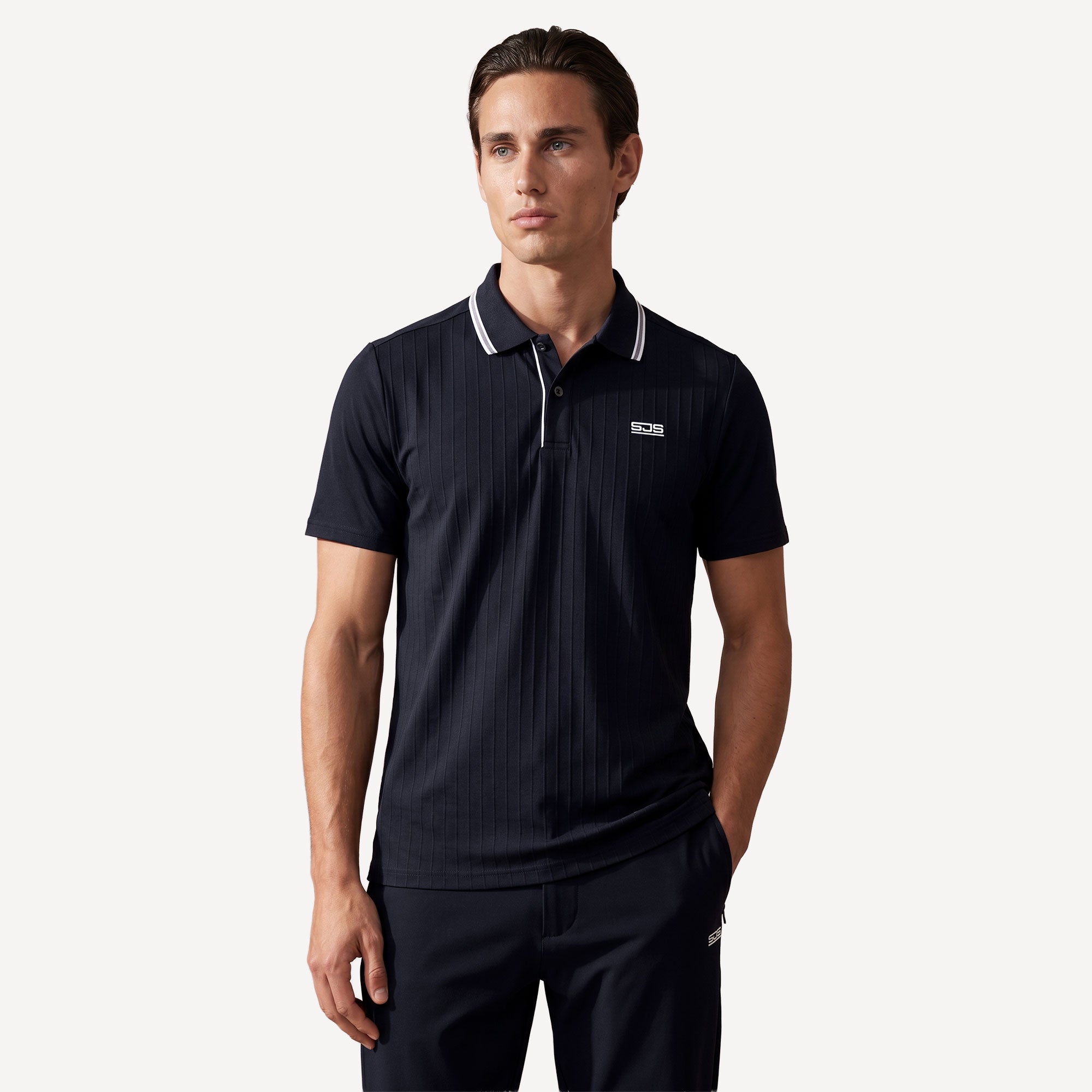 Sjeng Sports Cato Men's Tennis Polo - Dark Blue (1)