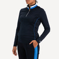 Sjeng Sports Dorit Women's Long-Sleeve Zip Tennis Polo - Dark Blue (1)