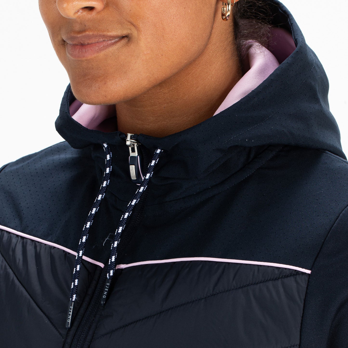 Sjeng Sports Fara Women's Hooded Tennis Jacket Dark Blue (3)