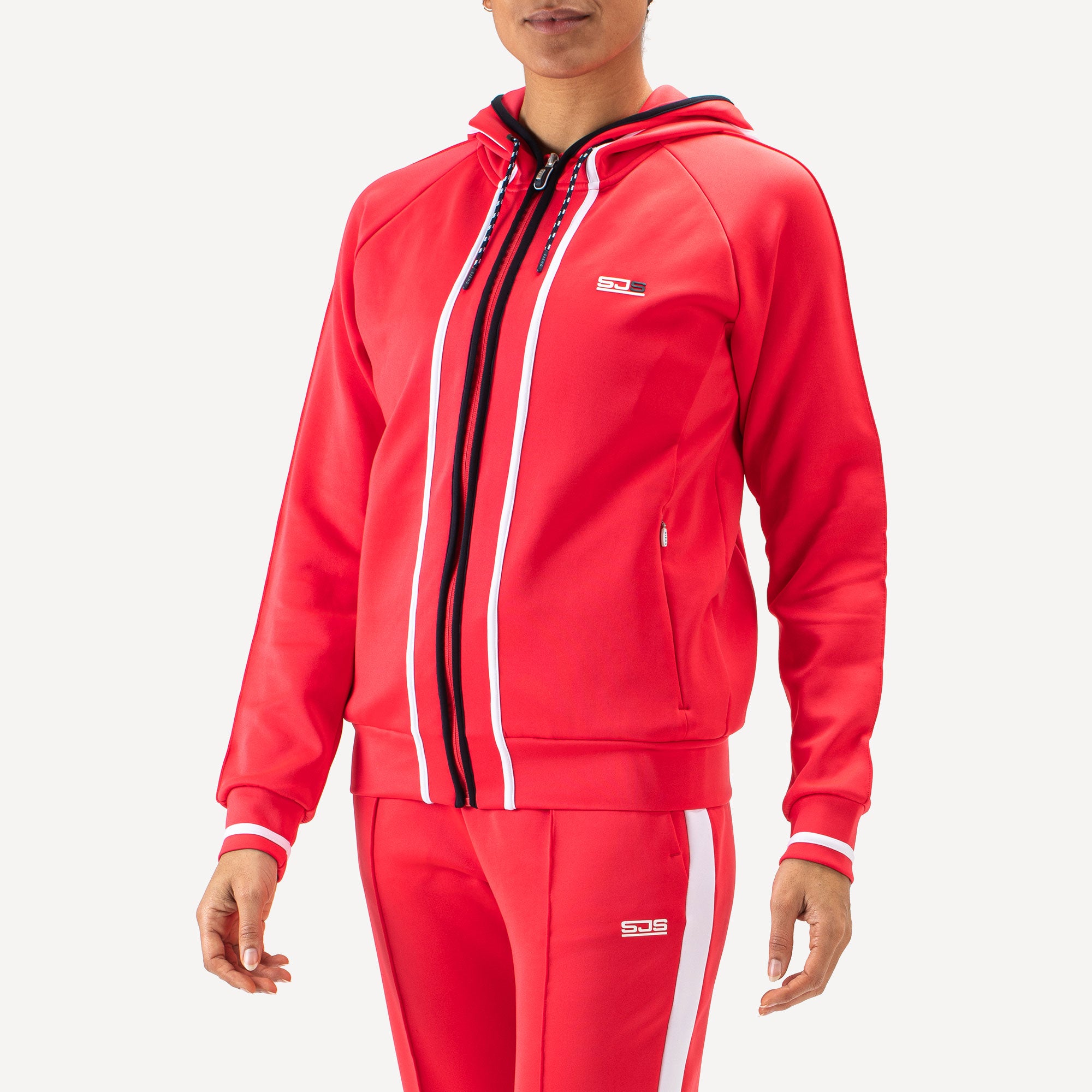 Sjeng Sports Fathia Women's Hooded Tennis Jacket - Red (1)