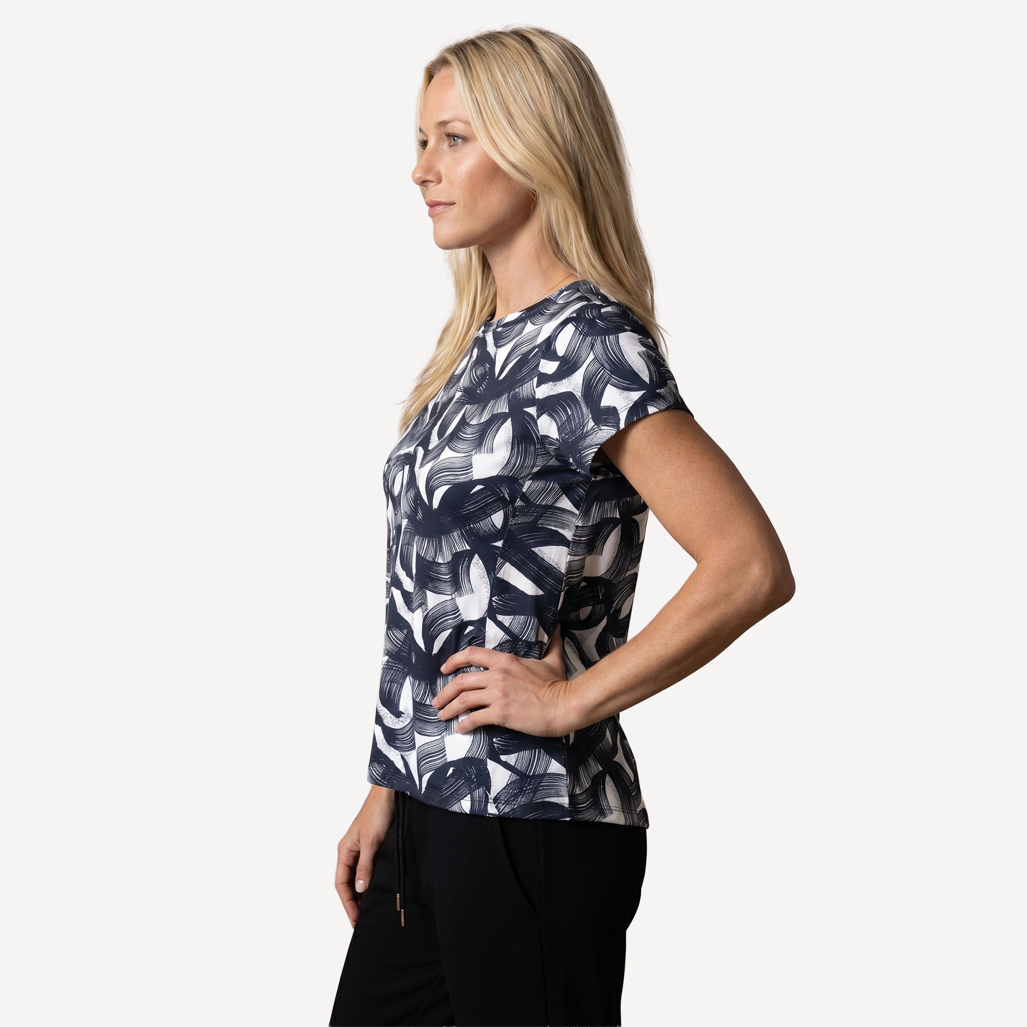 Sjeng Sports Idola Women's Tennis Shirt - Dark Blue (4)