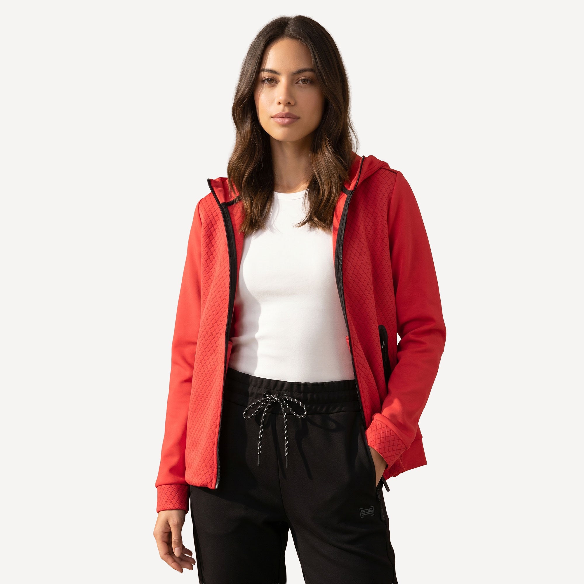 Sjeng Sports Rotonda Women's Hooded Tennis Jacket - Red (1)