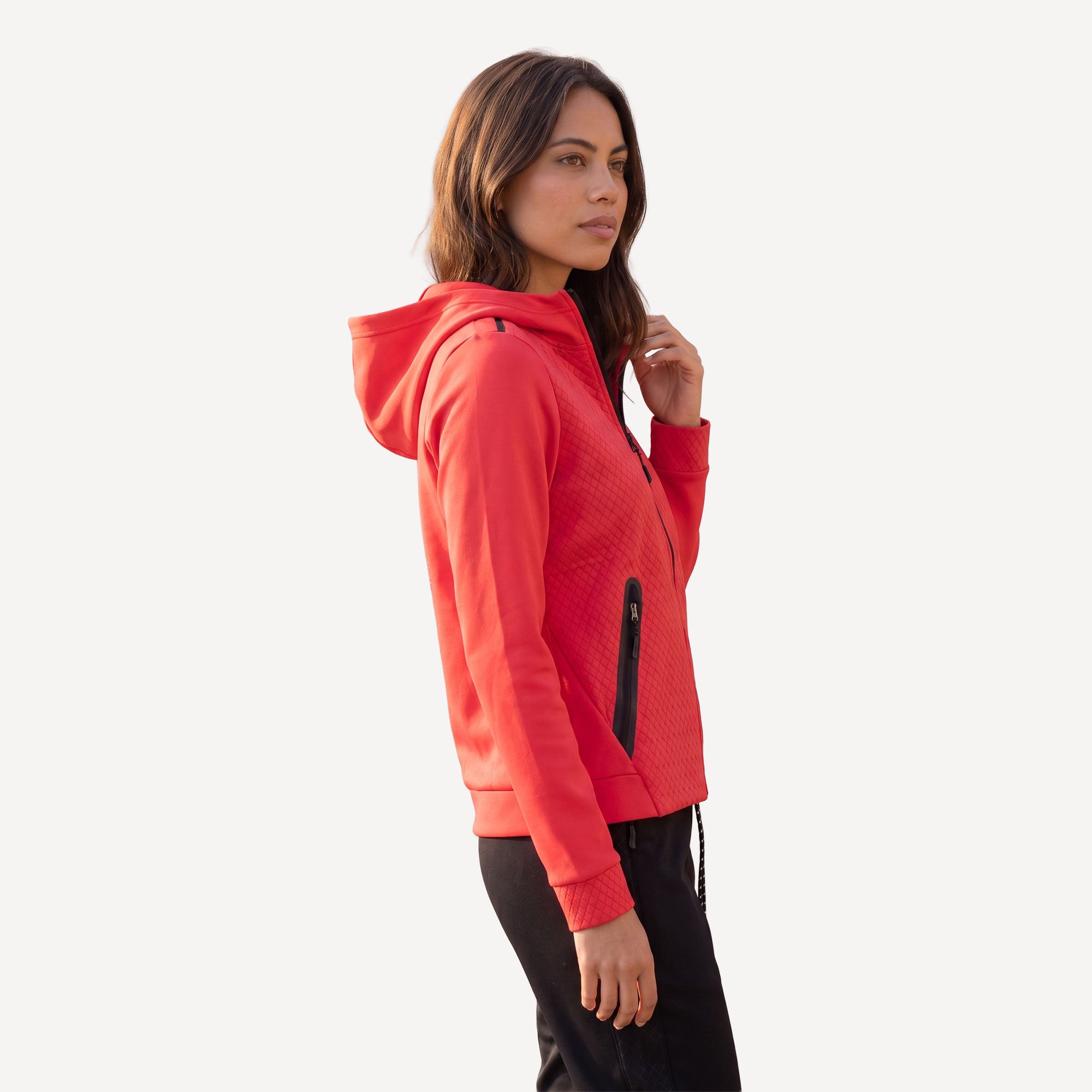 Sjeng Sports Rotonda Women's Hooded Tennis Jacket - Red (3)