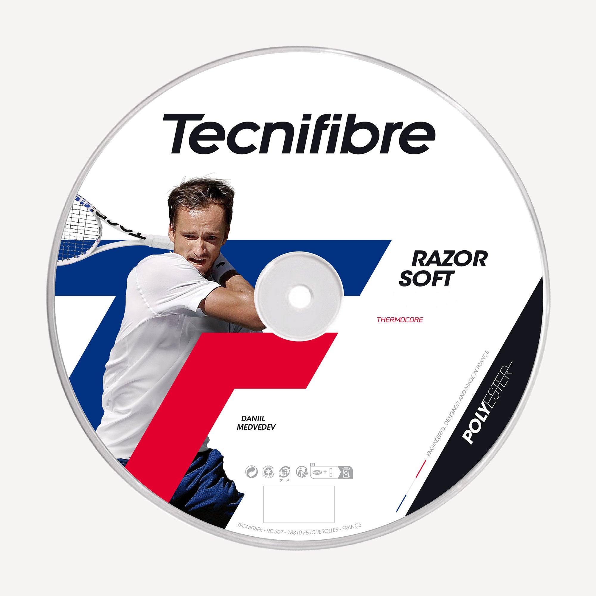 Tecnifibre Razor Soft Tennis String Reel 200 m - Grey (1)