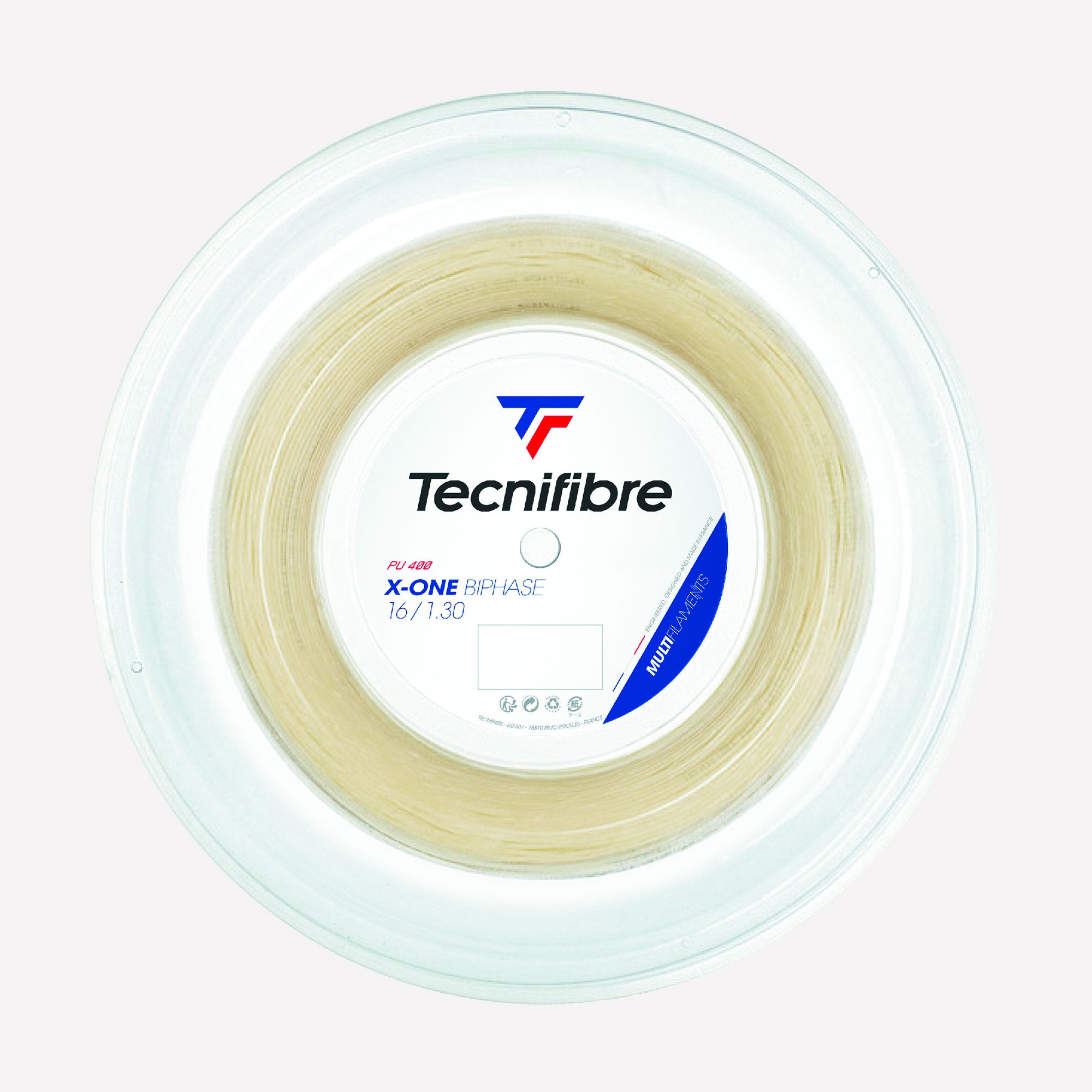 Tecnifibre X-One Biphase Tennis String Reel 200 m - Natural (1)
