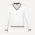 The Indian Maharadja Cable Knit Tennis Sweater (Unisex) - White (1)