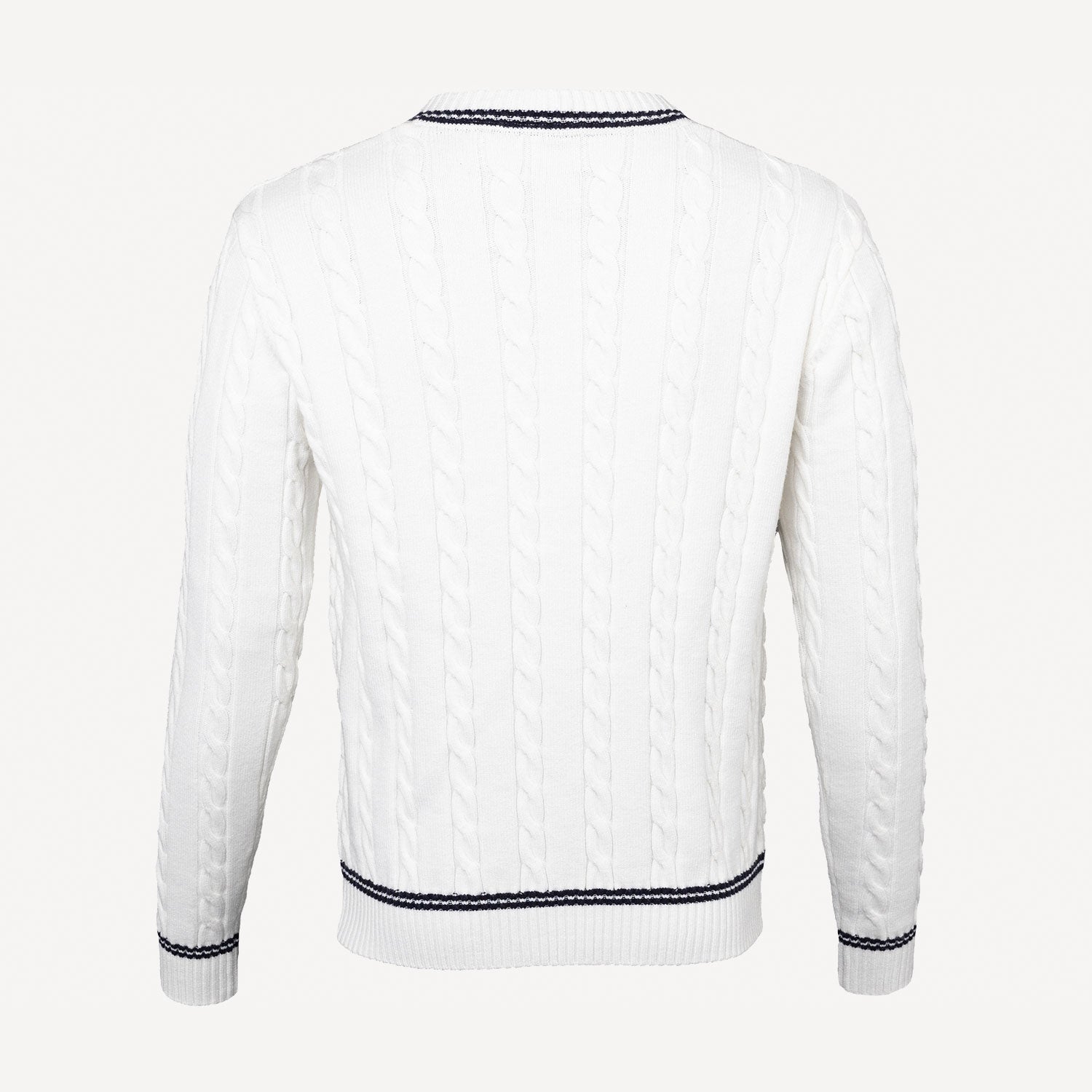 The Indian Maharadja Cable Knit Tennis Sweater (Unisex) - White
