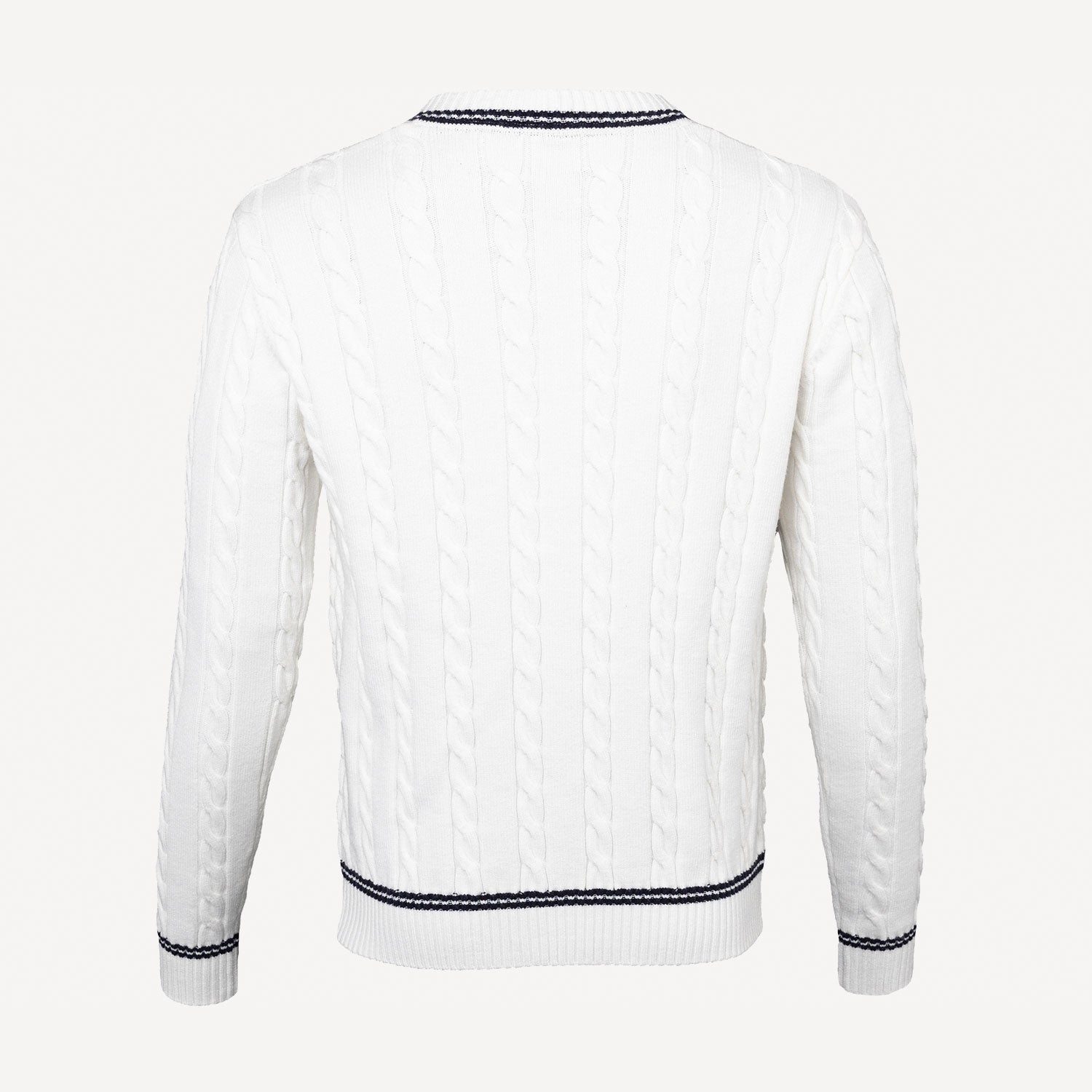 The Indian Maharadja Cable Knit Tennis Sweater (Unisex) - White (3)