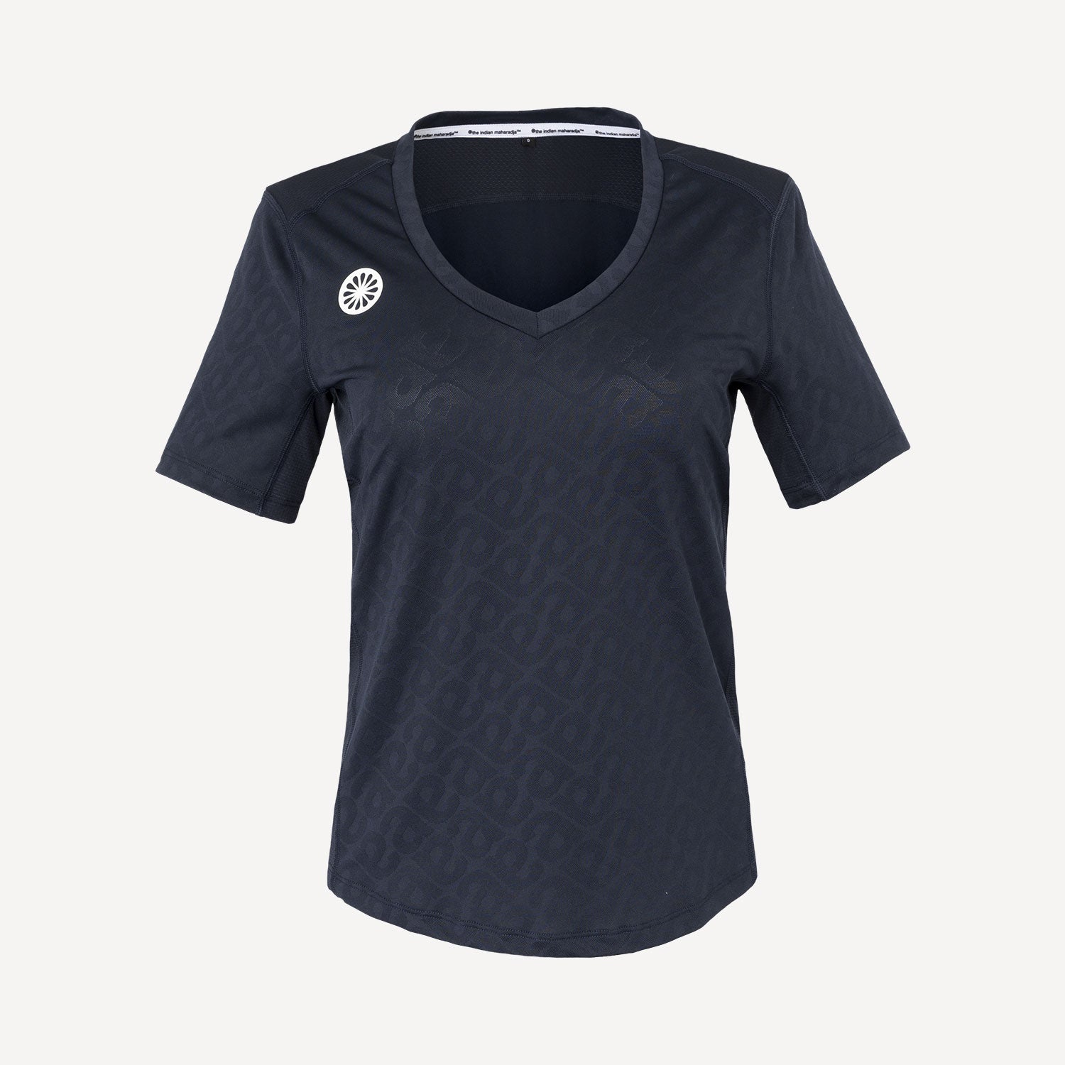 The Indian Maharadja Kadiri Women's Jacquard Tennis Shirt - Dark Blue (1)