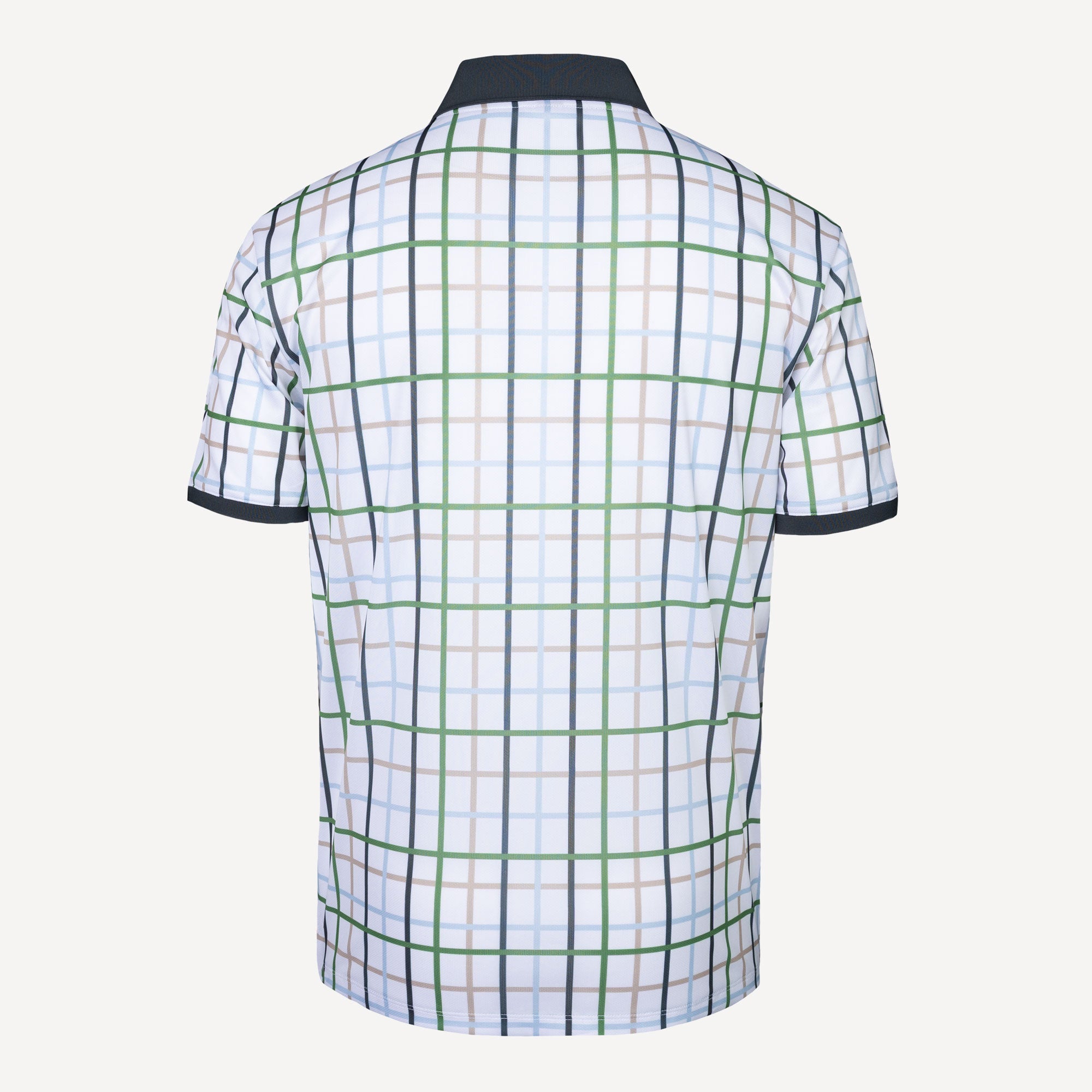 The Indian Maharadja Men's Checked Pique Tennis Polo - White (3)