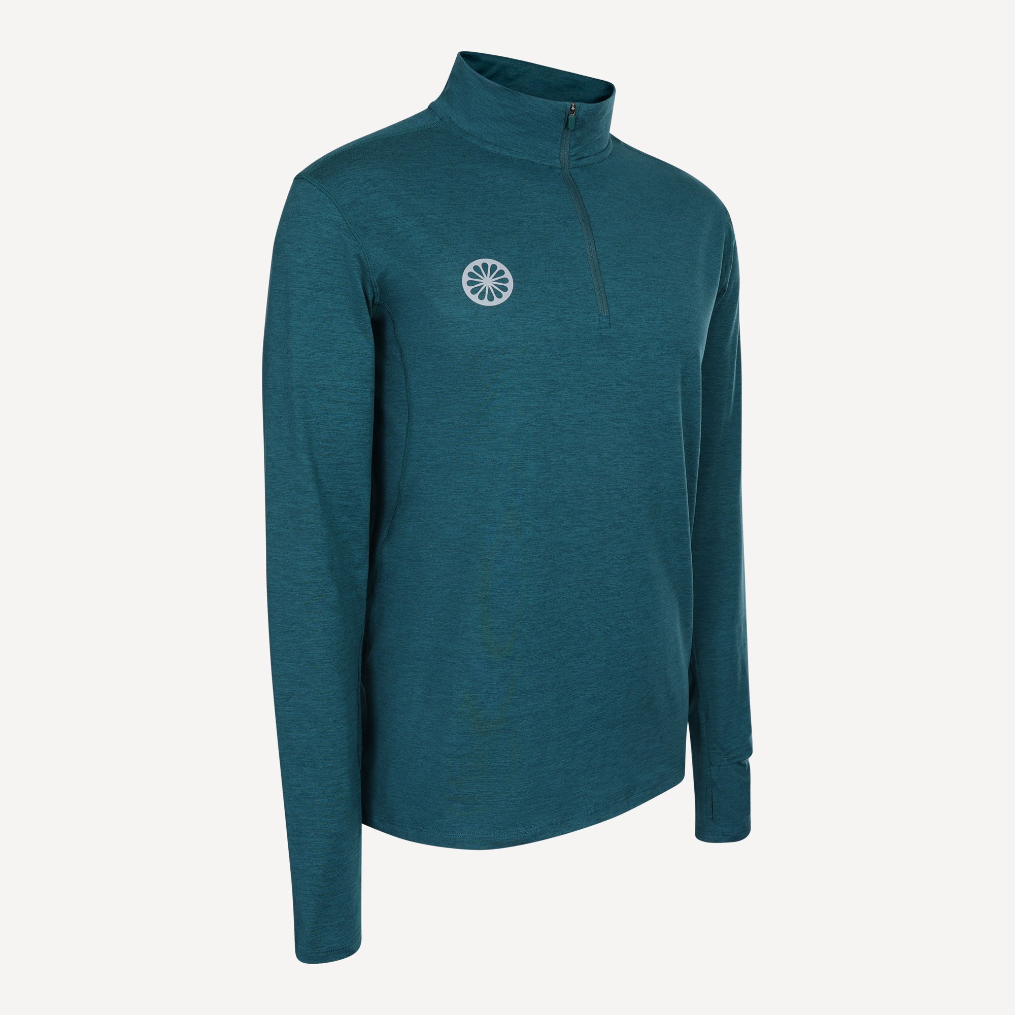 The Indian Maharadja Men's Half-Zip Long-Sleeve Top - Green (2)
