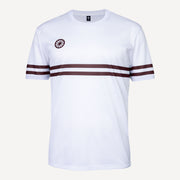 The Indian Maharadja Men's Pique Striped Tennis Shirt - White/Red (1)