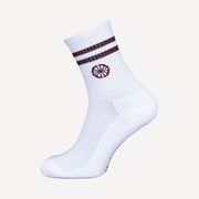 The Indian Maharadja Striped Tennis Crew Socks - Red (1)