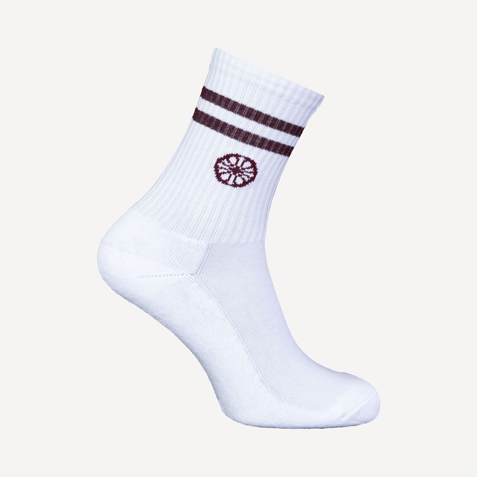 The Indian Maharadja Striped Tennis Crew Socks - Red (2)