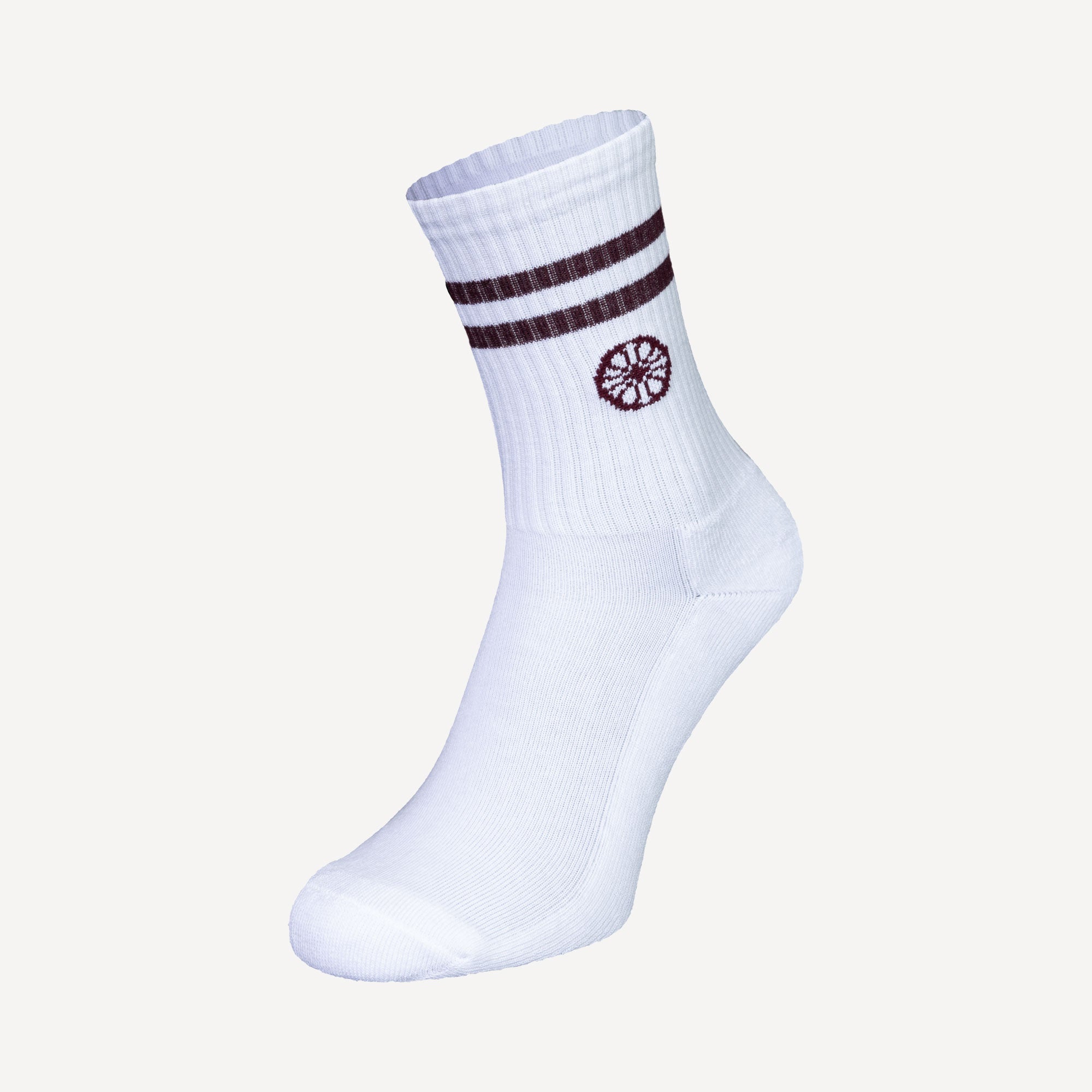The Indian Maharadja Striped Tennis Crew Socks - Red (3)