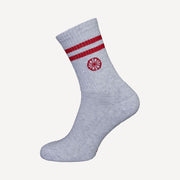 The Indian Maharadja Striped Tennis Crew Socks - Grey (1)