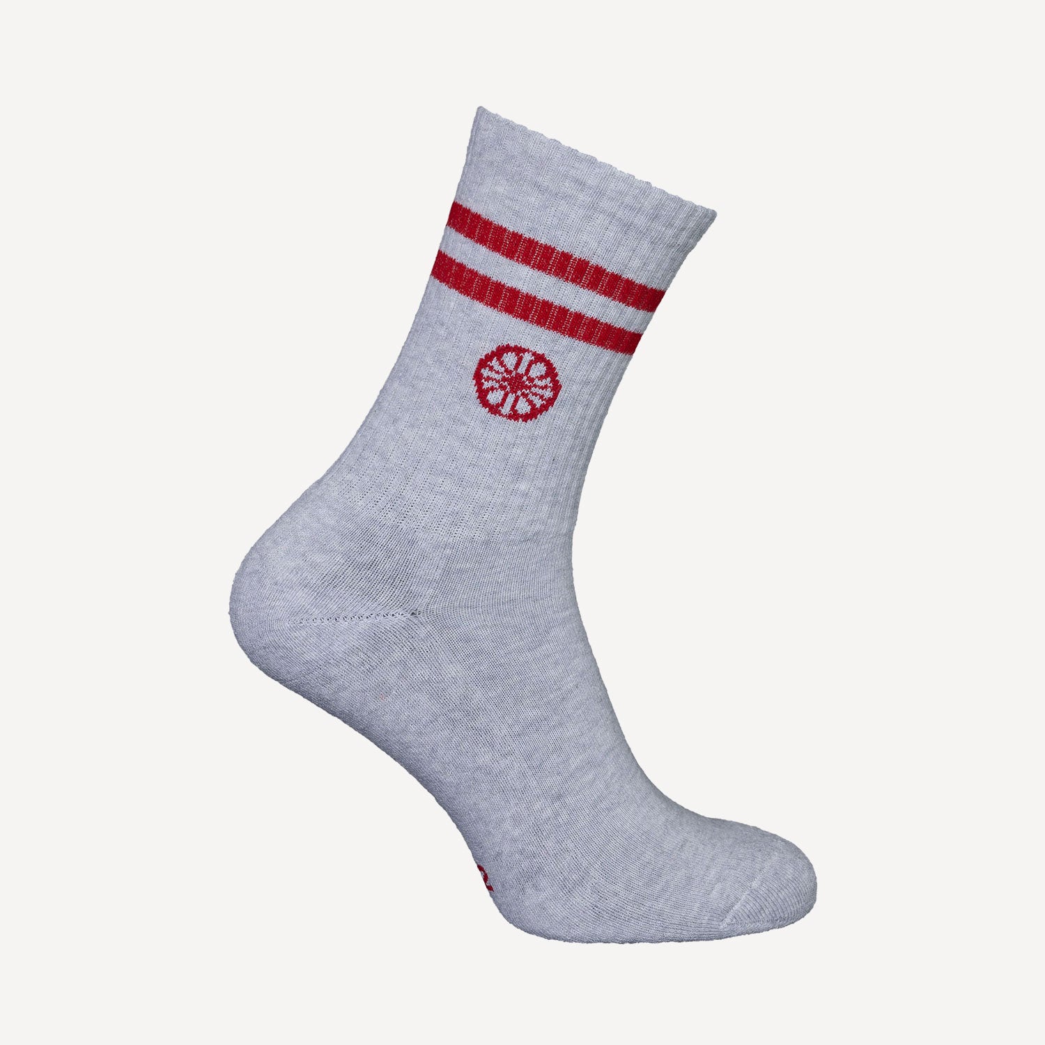 The Indian Maharadja Striped Tennis Crew Socks - Grey (2)