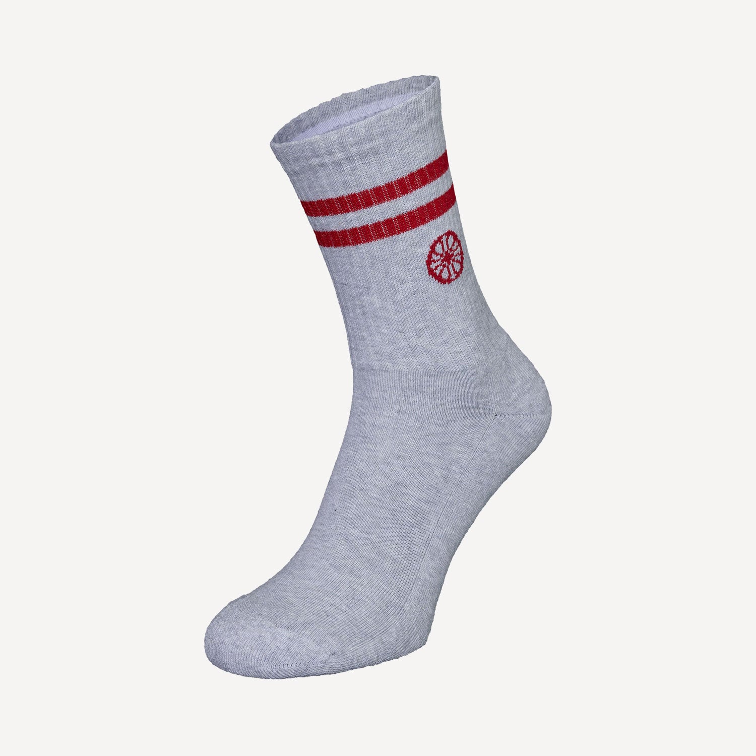 The Indian Maharadja Striped Tennis Crew Socks - Grey (3)