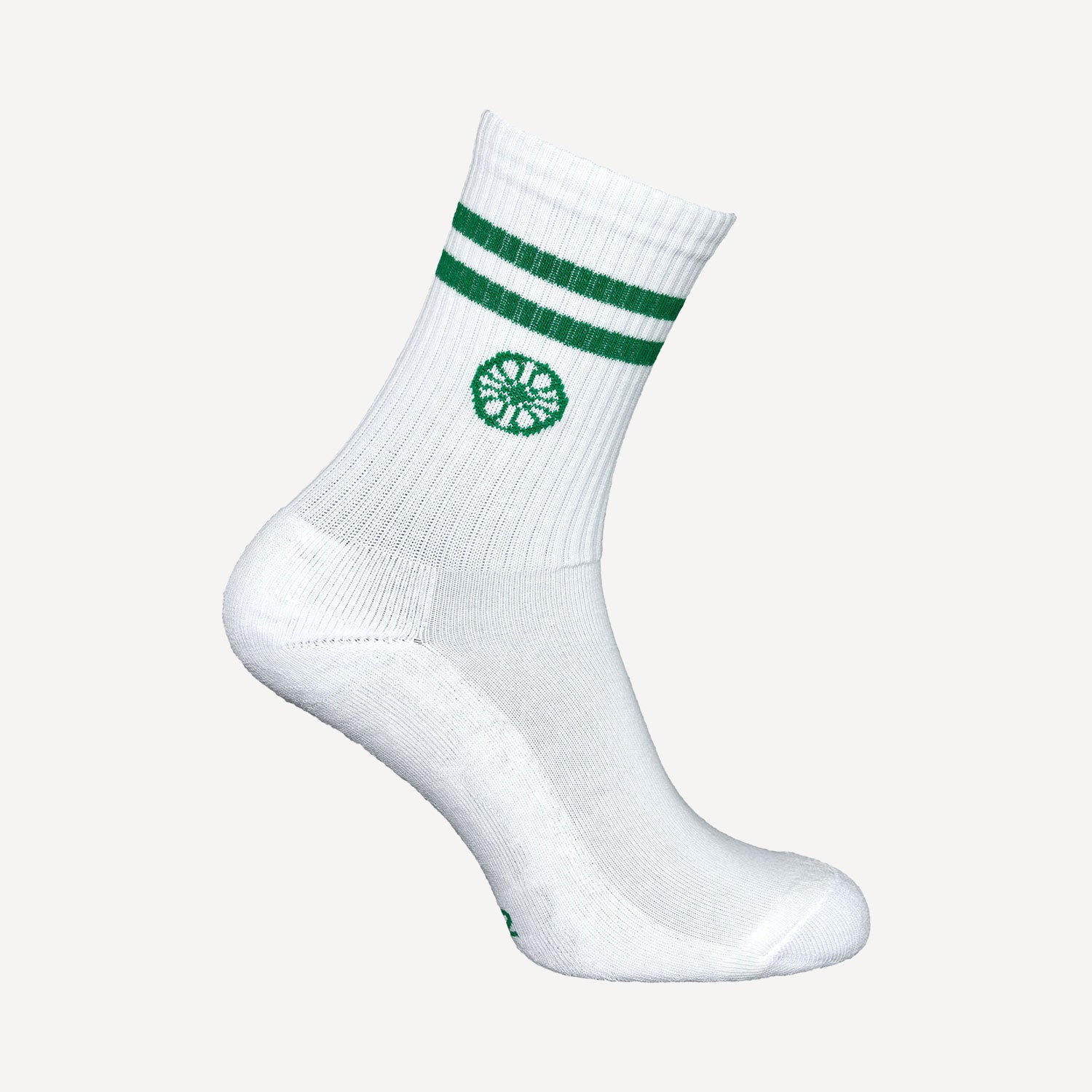 The Indian Maharadja Striped Tennis Crew Socks - Lush Green (2)