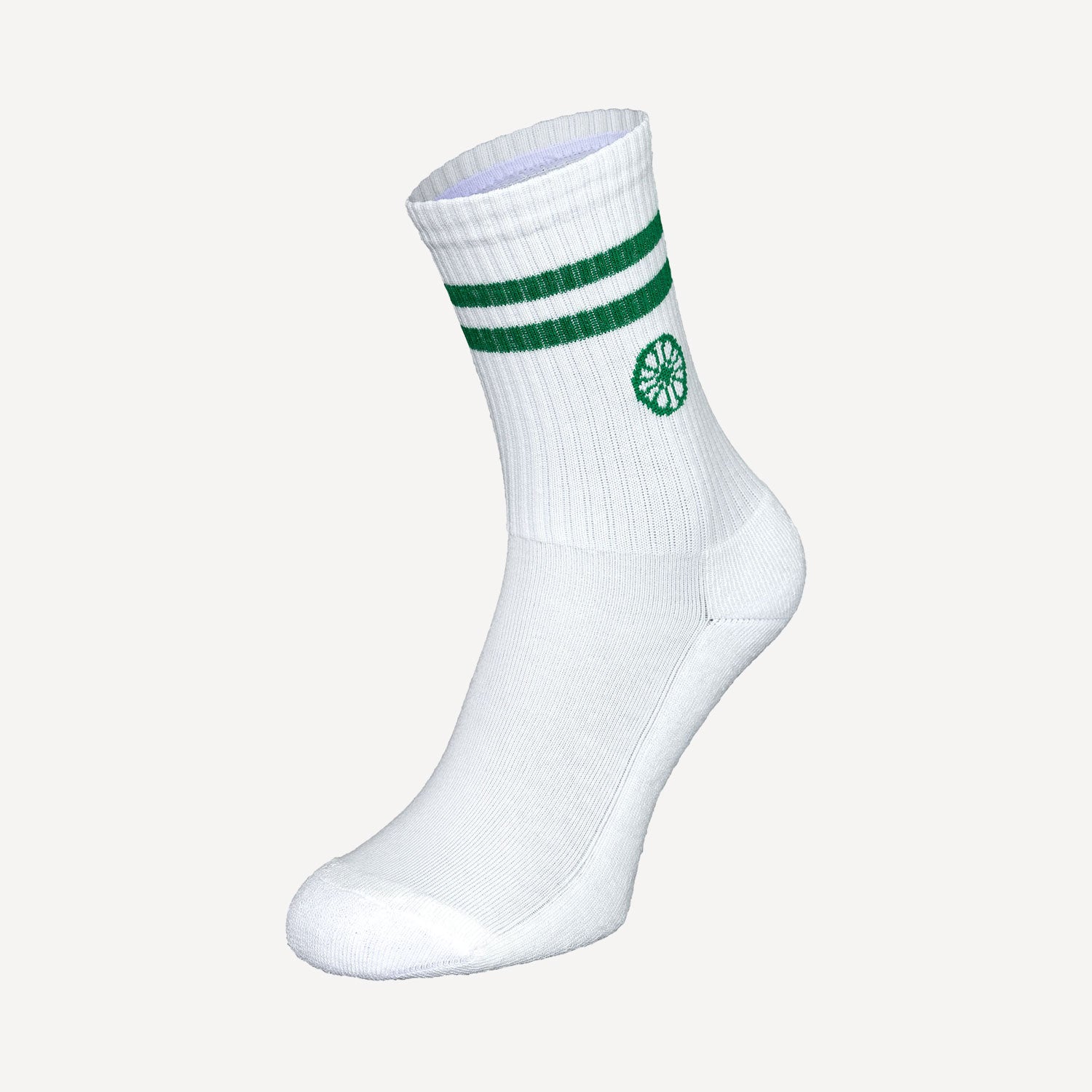 The Indian Maharadja Striped Tennis Crew Socks - Lush Green (3)