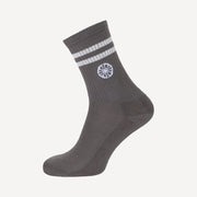 The Indian Maharadja Striped Tennis Crew Socks - Walnut (1)