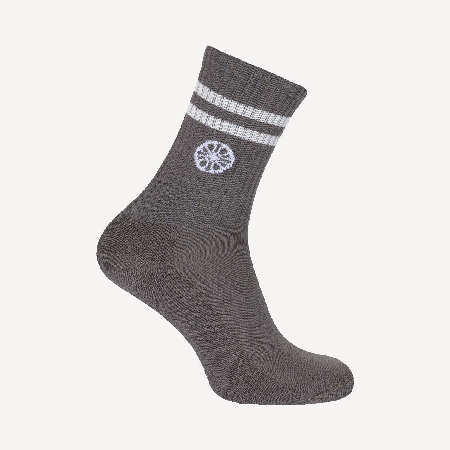 The Indian Maharadja Striped Tennis Crew Socks - Walnut (2)