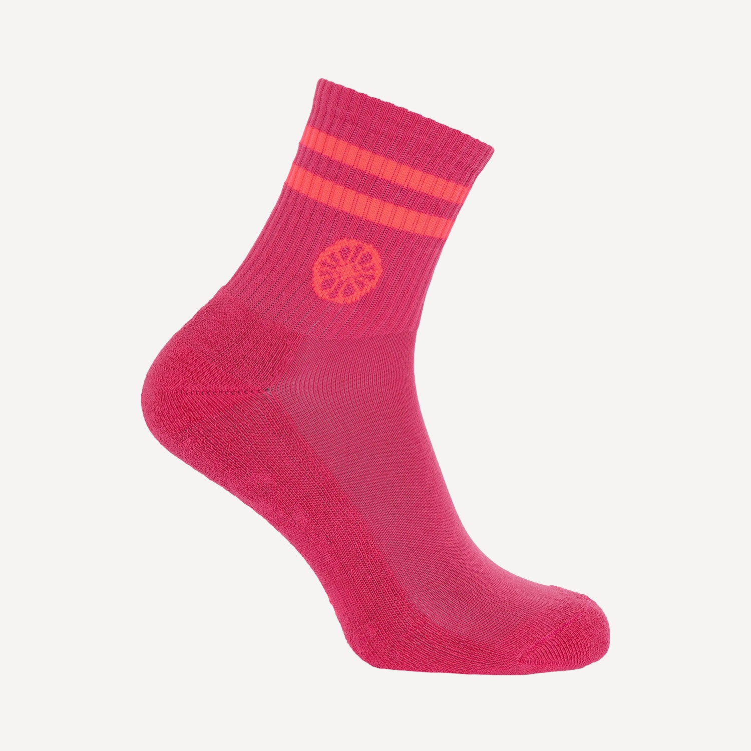 The Indian Maharadja Striped Tennis Short Socks - Berry Rose (2)