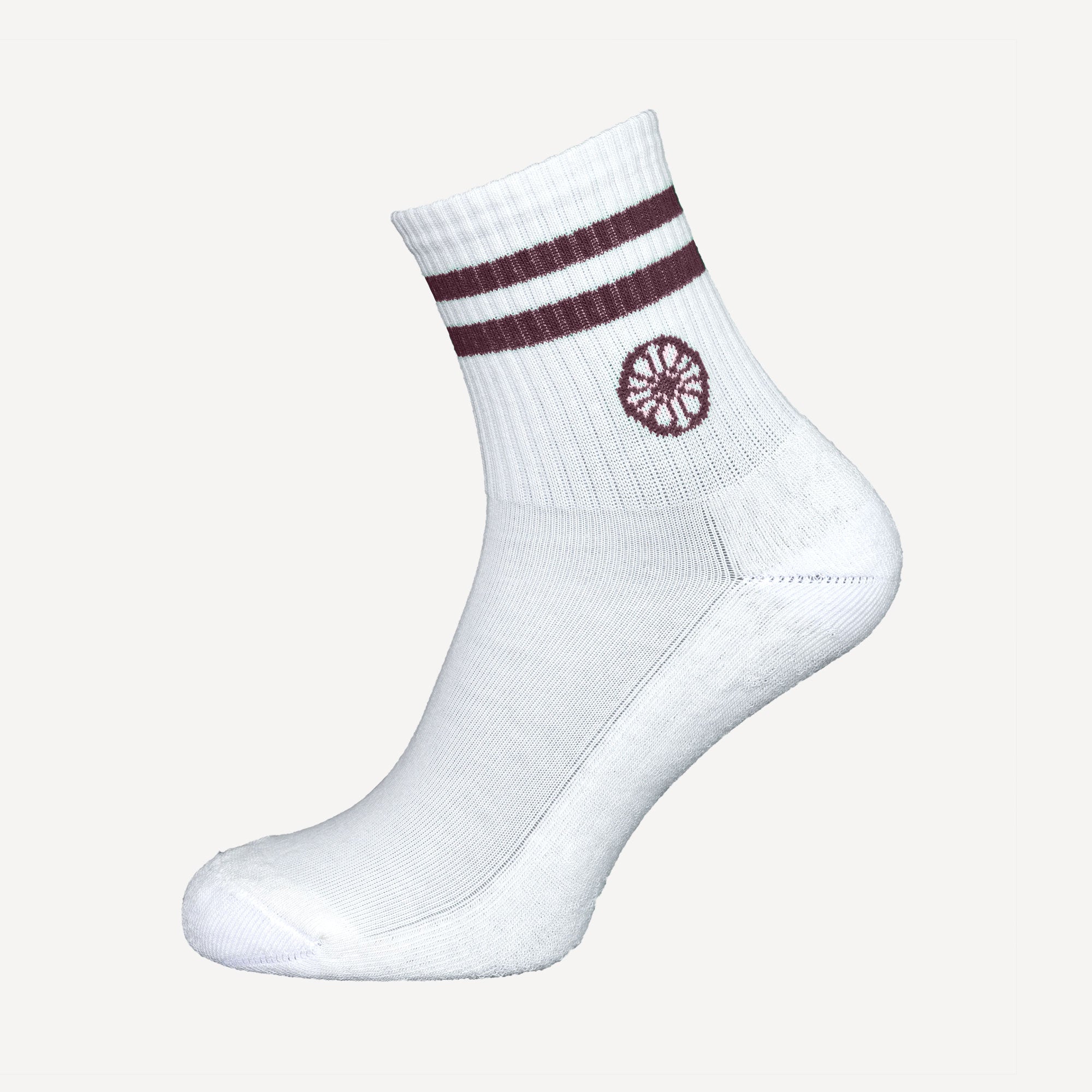 The Indian Maharadja Striped Tennis Short Socks - Red (1)