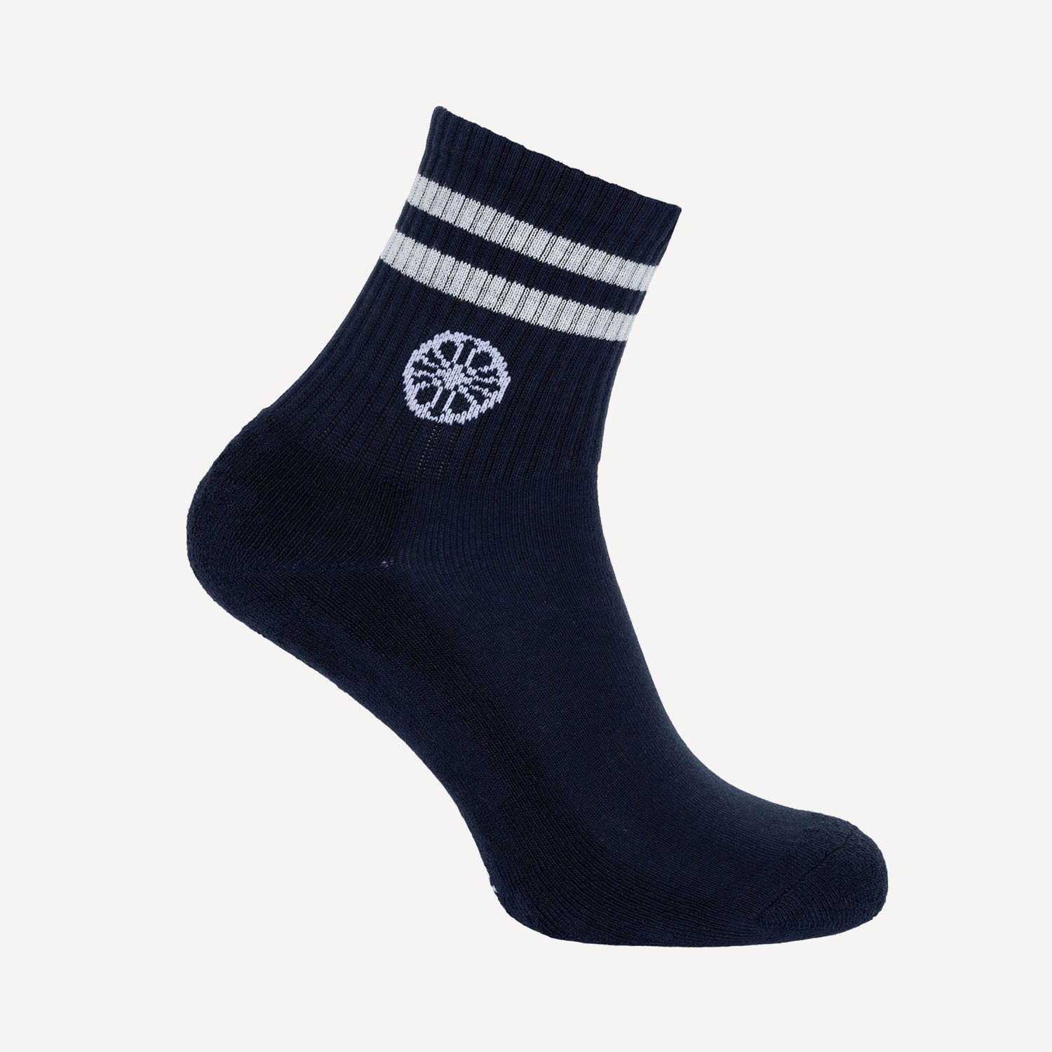 The Indian Maharadja Striped Tennis Short Socks - Night Blue (2)