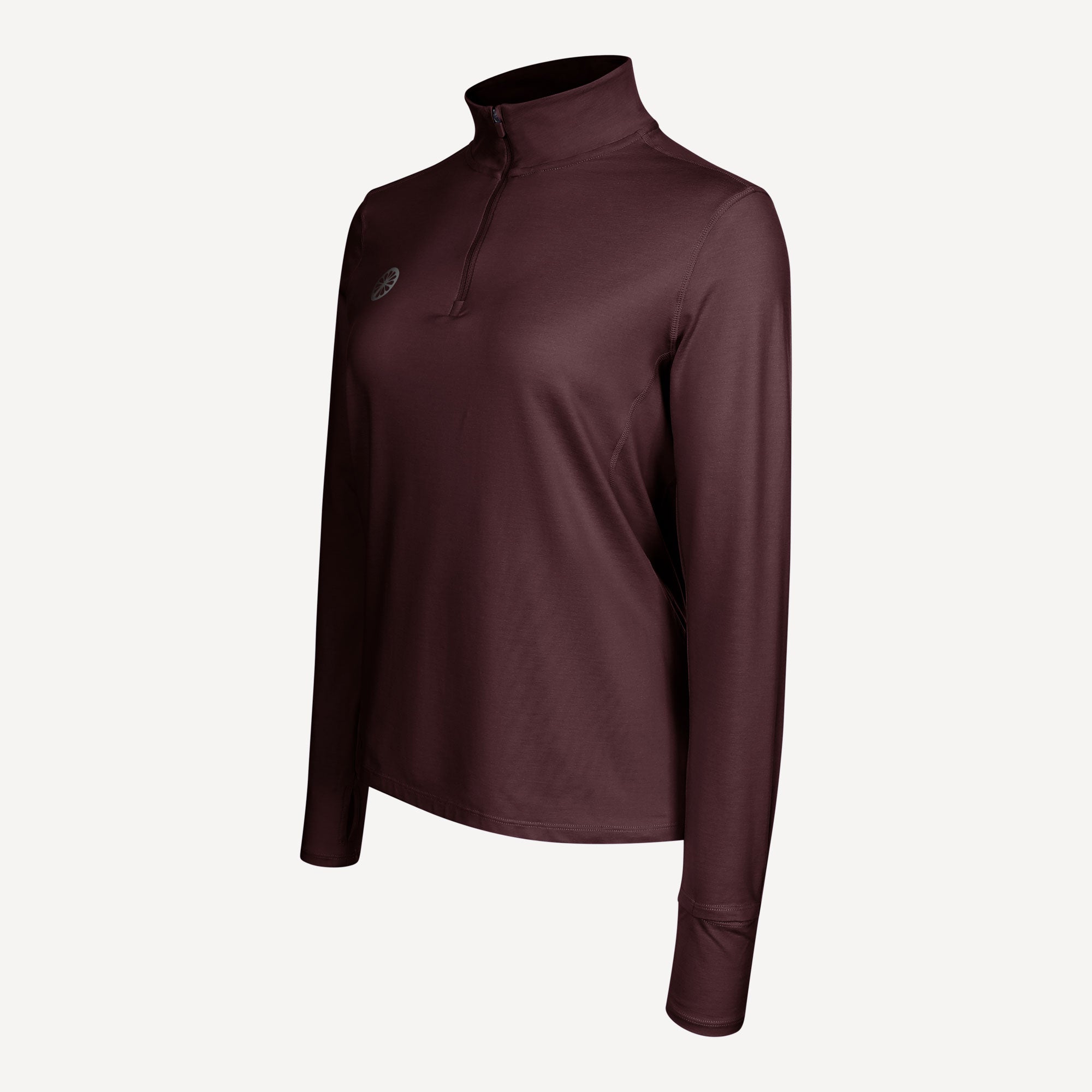 The Indian Maharadja Women's Half-Zip Long-Sleeve Tennis Top - Red (4)