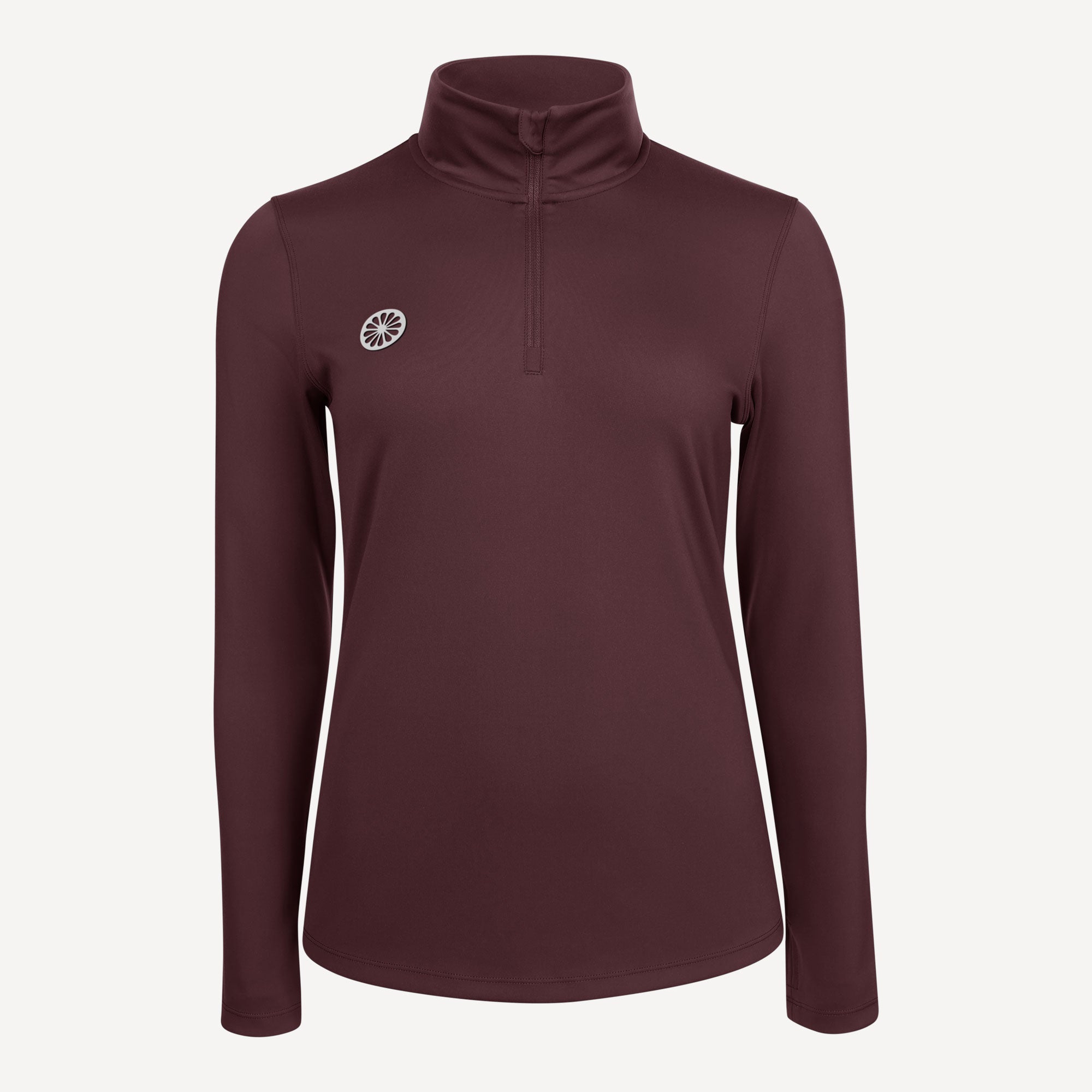The Indian Maharadja Women's Performance Half-Zip Tennis Top - Red (1)