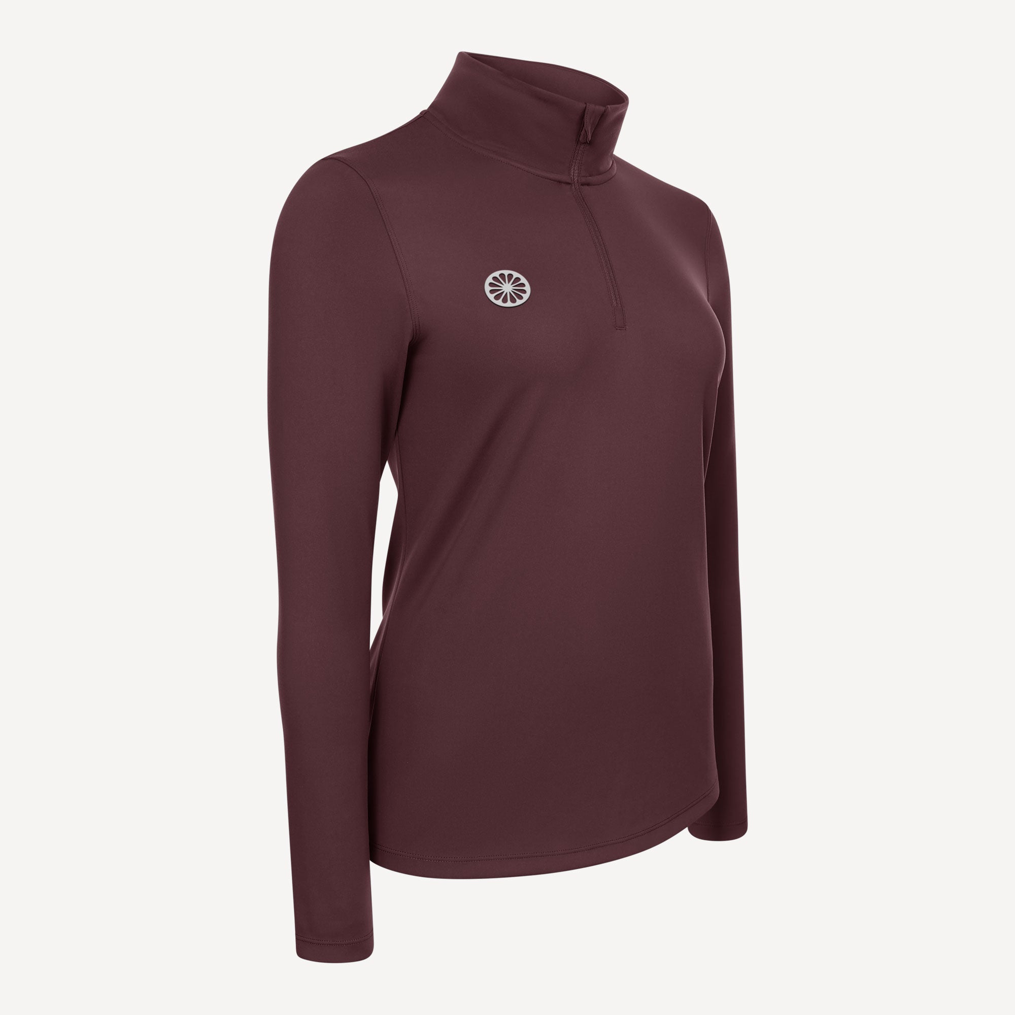 The Indian Maharadja Women's Performance Half-Zip Tennis Top - Red (2)