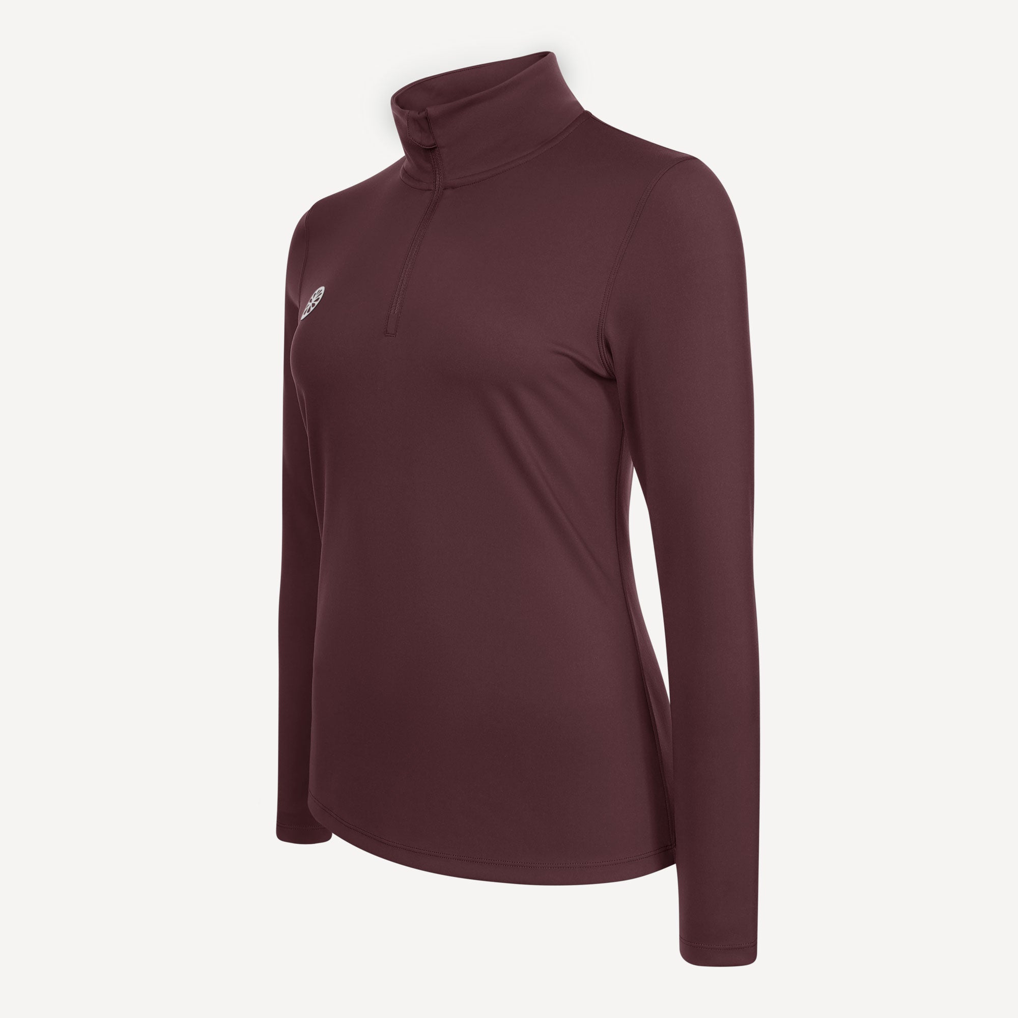 The Indian Maharadja Women's Performance Half-Zip Tennis Top - Red (4)