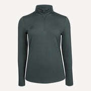 The Indian Maharadja Women's Performance Half-Zip Tennis Top - Grey (1)