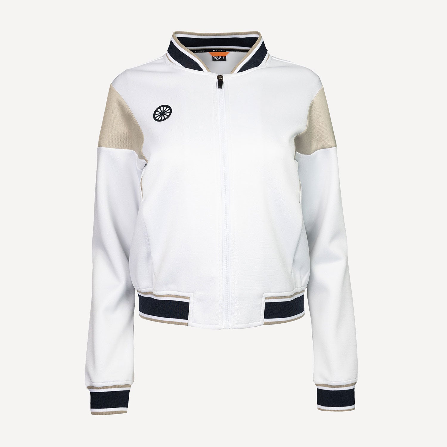 The Indian Maharadja Women's Pique Bomber Tennis Jacket - White (1)