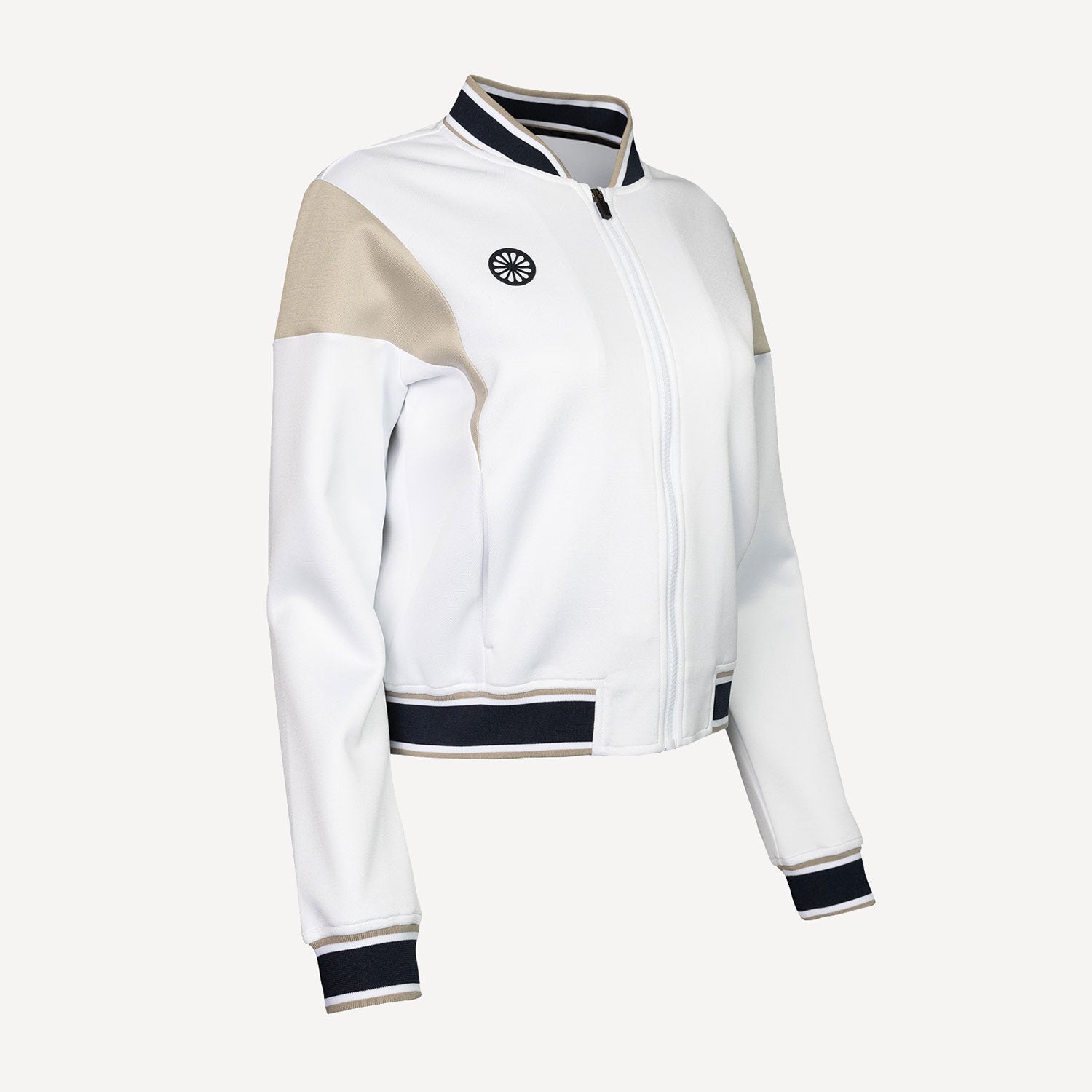 The Indian Maharadja Women's Pique Bomber Tennis Jacket - White (2)