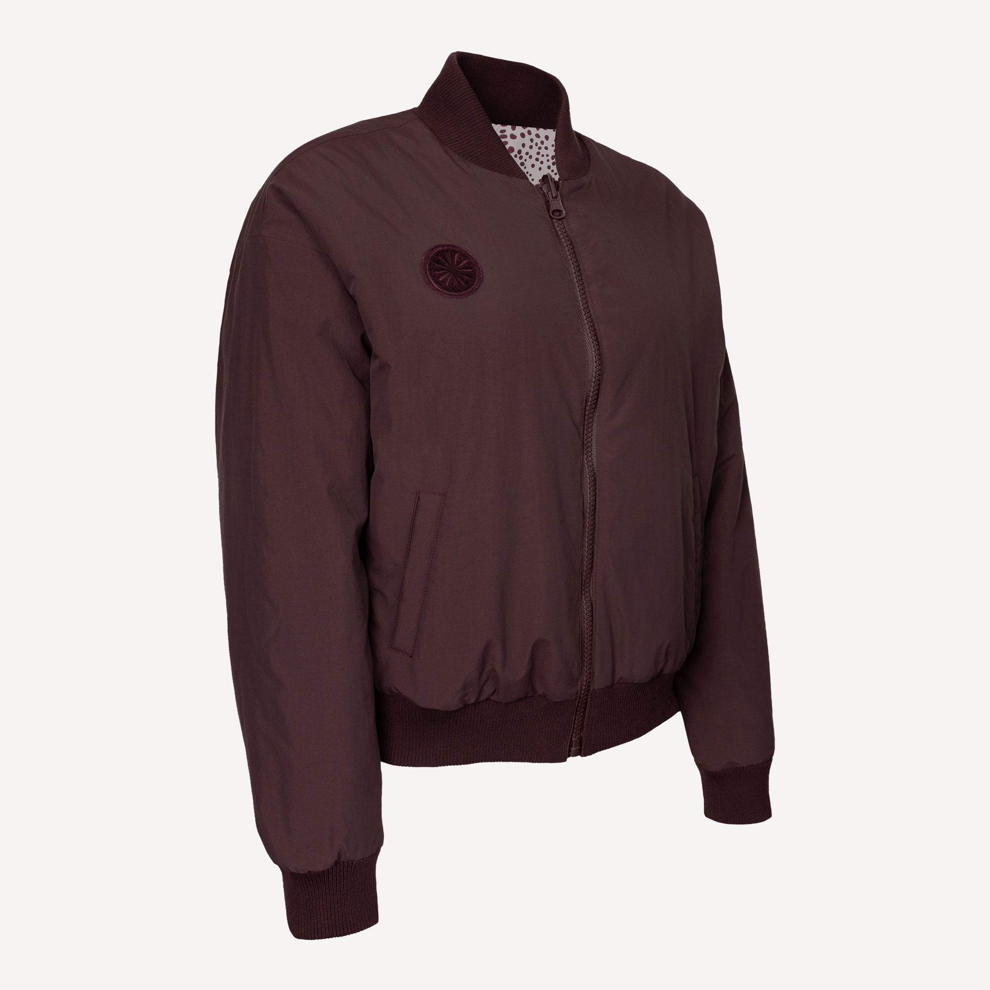 The Indian Maharadja Women's Reversible Bomber Tennis Jacket - Red (2)